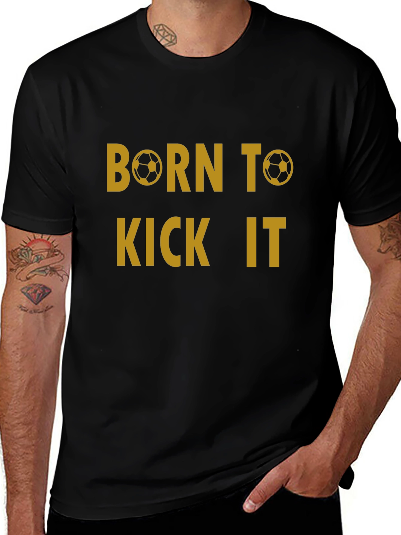 Born to Kick It T-Shirt - Soccer Fan Tee