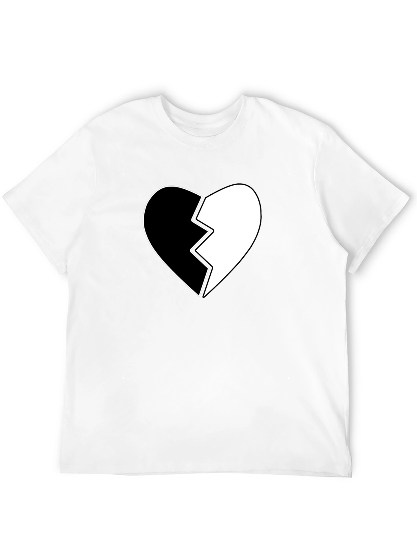 Broken Heart Graphic Tee - Stylish Black T-Shirt