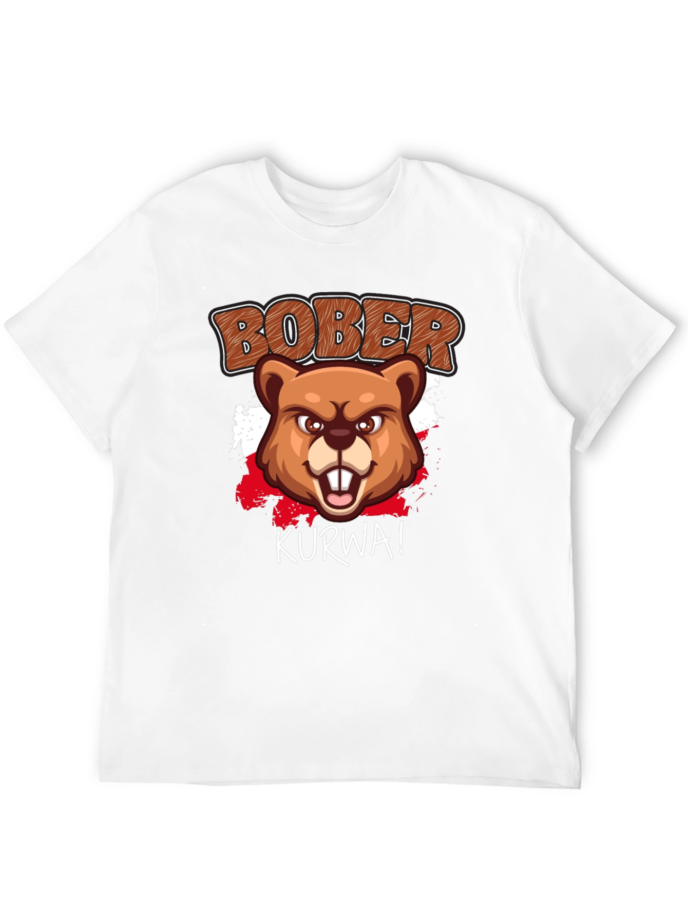 Bober Kurwa! Graphic T-Shirt - Beaver Humor Tee