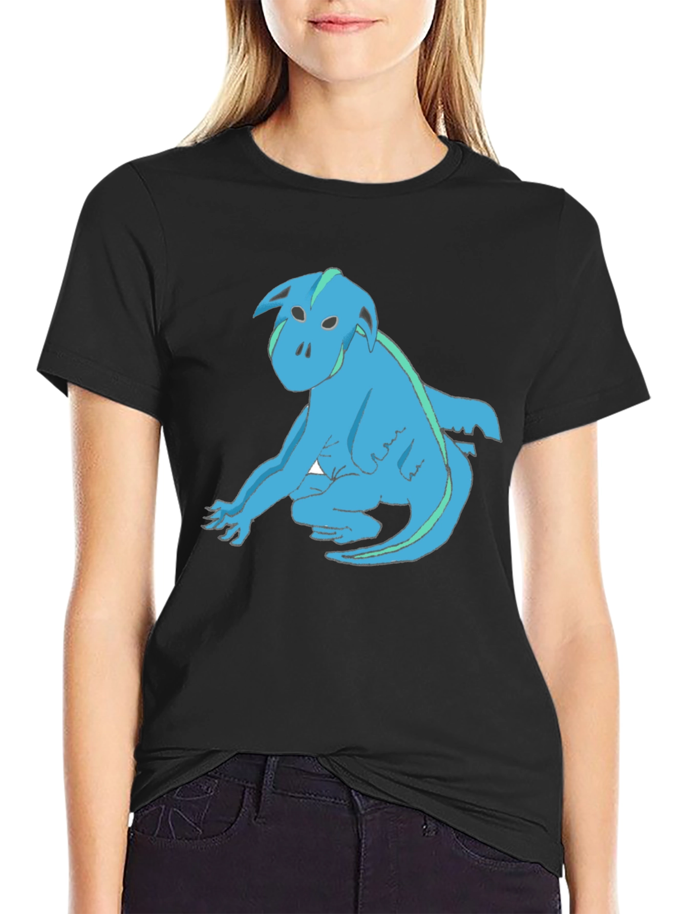 Blue Creature Graphic T-Shirt