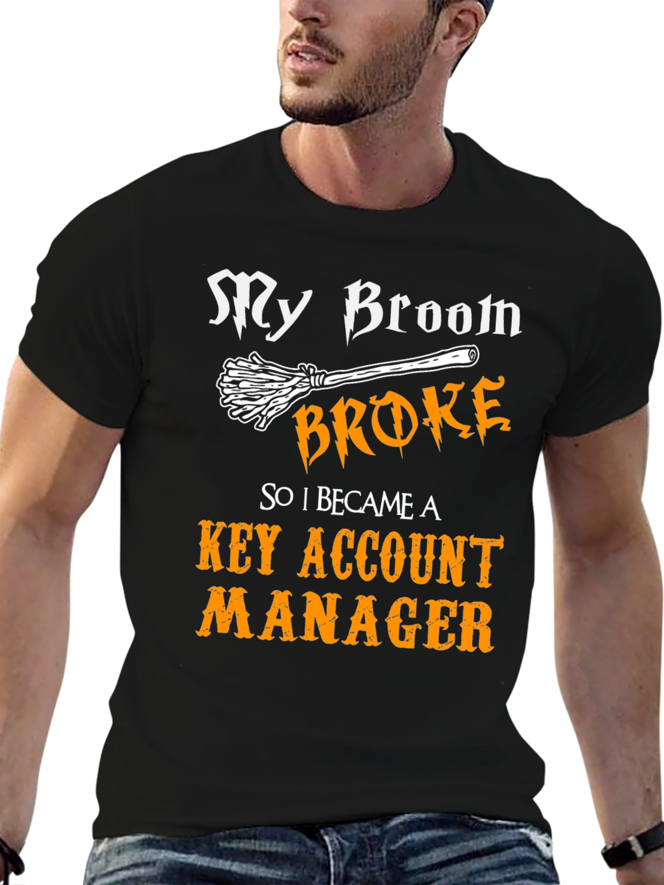 Broom Broke Key Account Manager Graphic T-Shirt