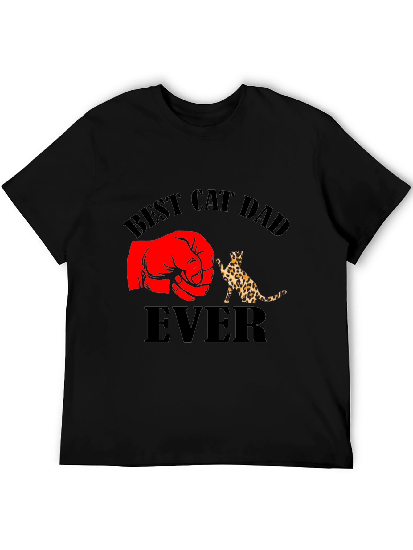 Best Cat Dad Ever Black T-Shirt