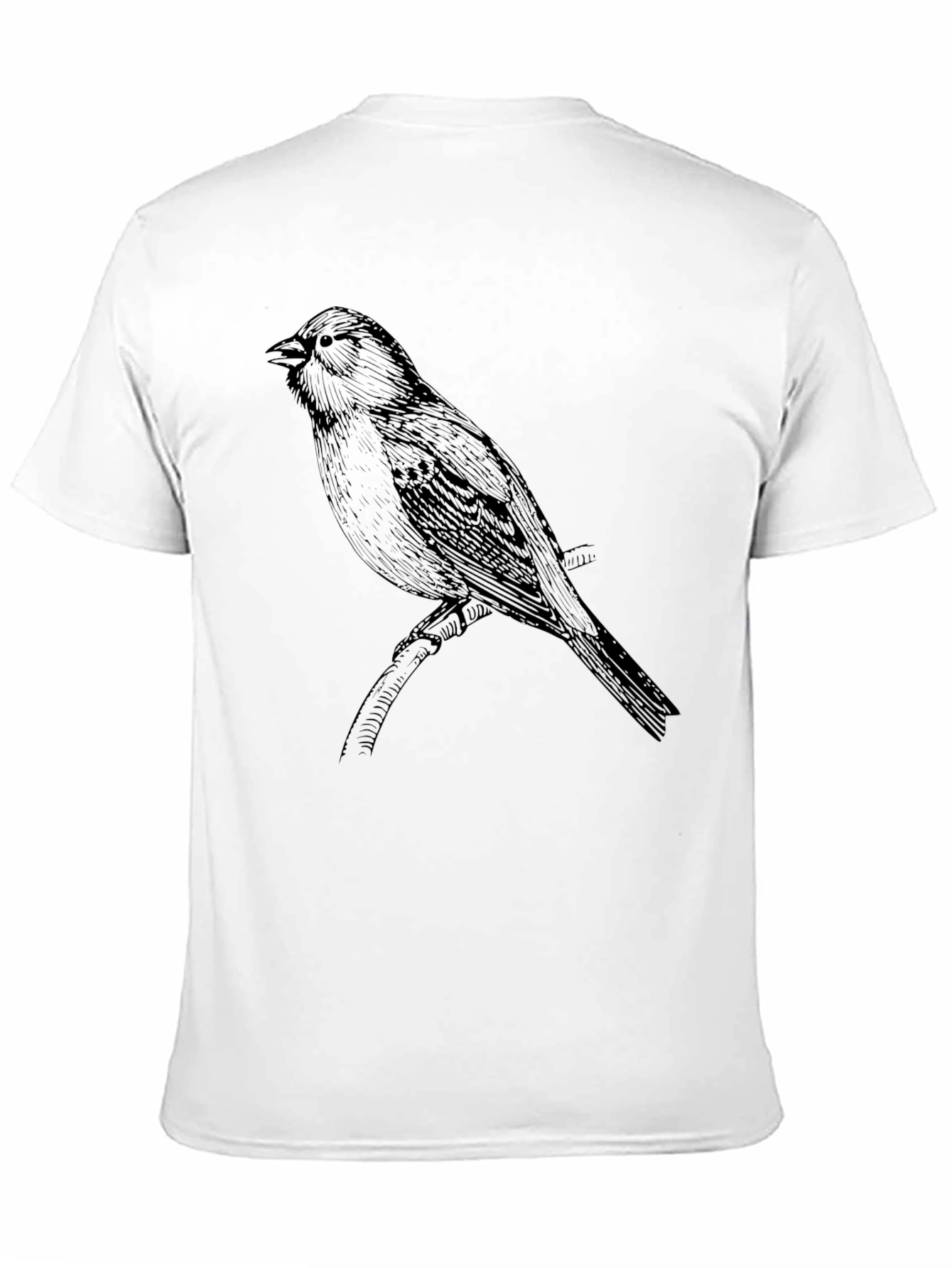 Bird Print Black T-Shirt