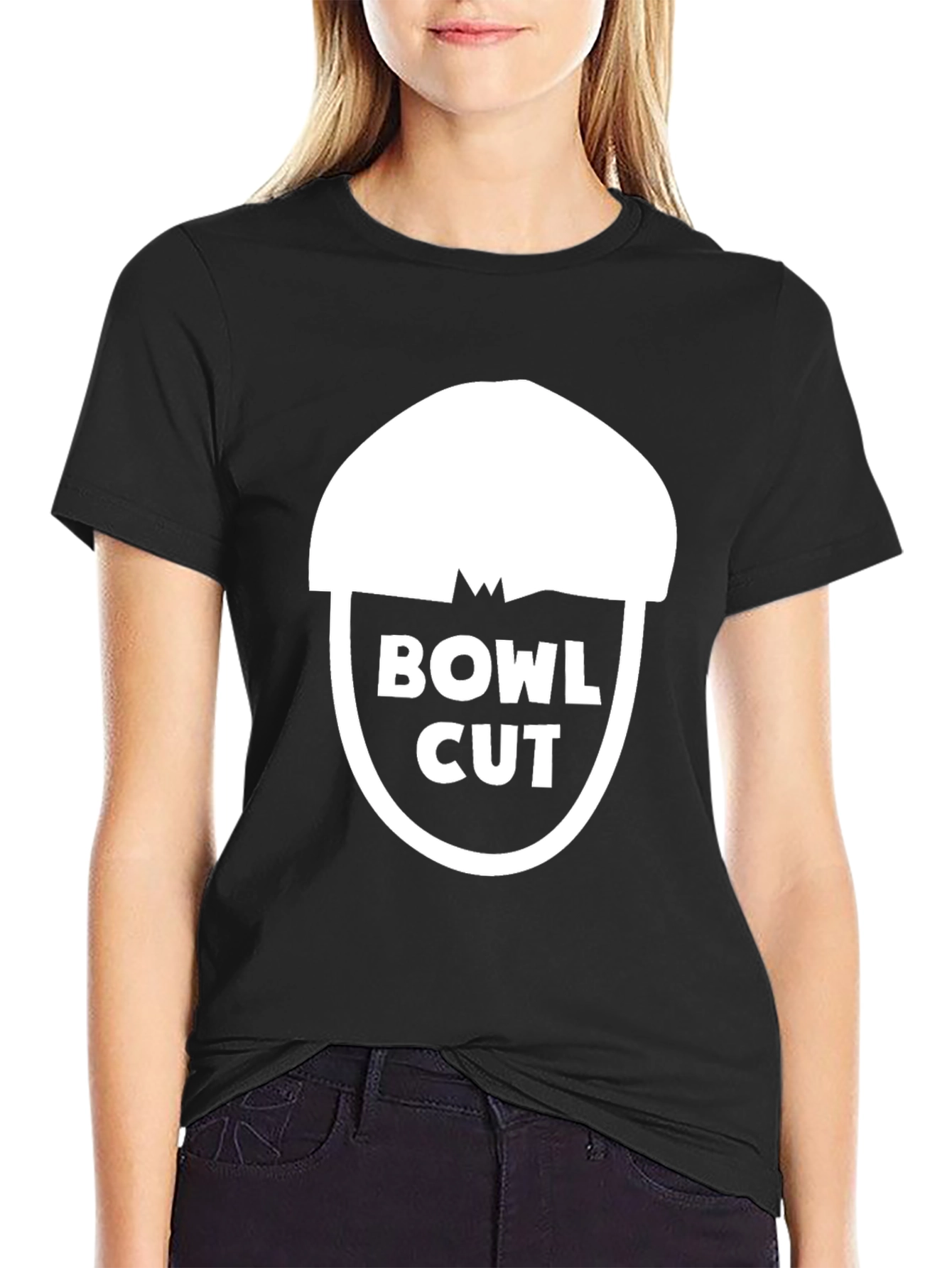 Bowl Cut Graphic Tee - Mens Black T-Shirt
