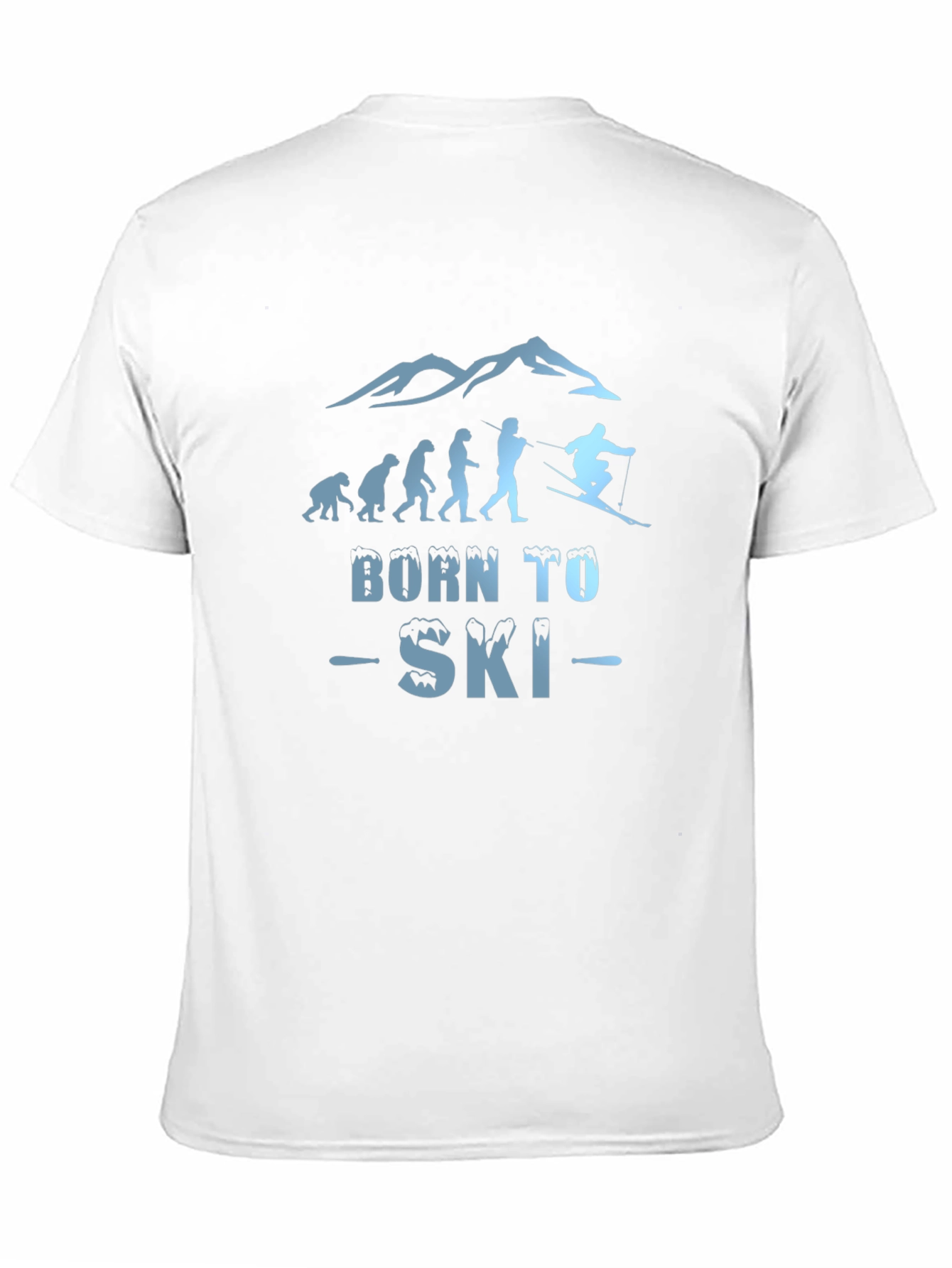 Born to Ski Evolution Graphic Tee - Black