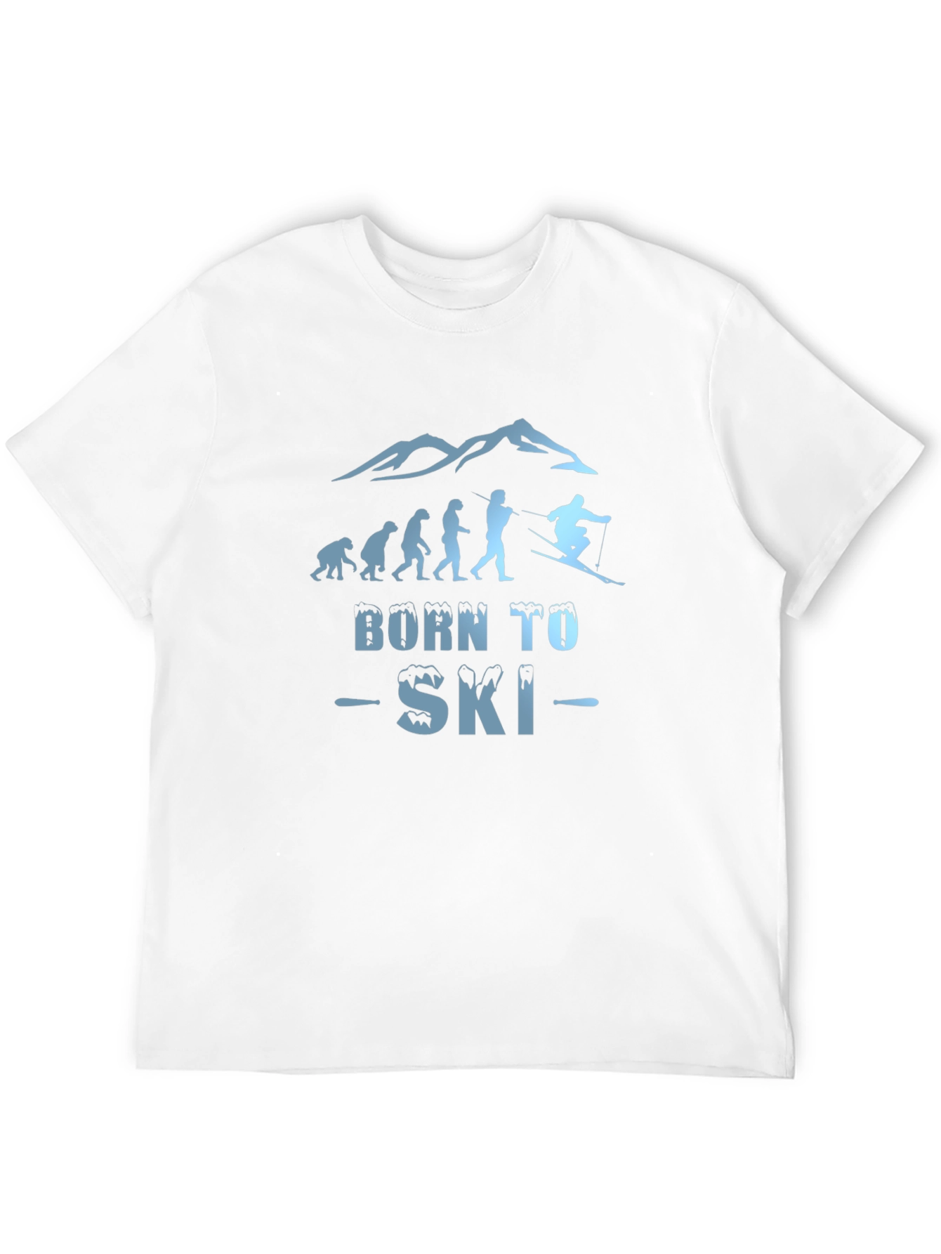 Born to Ski Evolution Graphic Tee - Black
