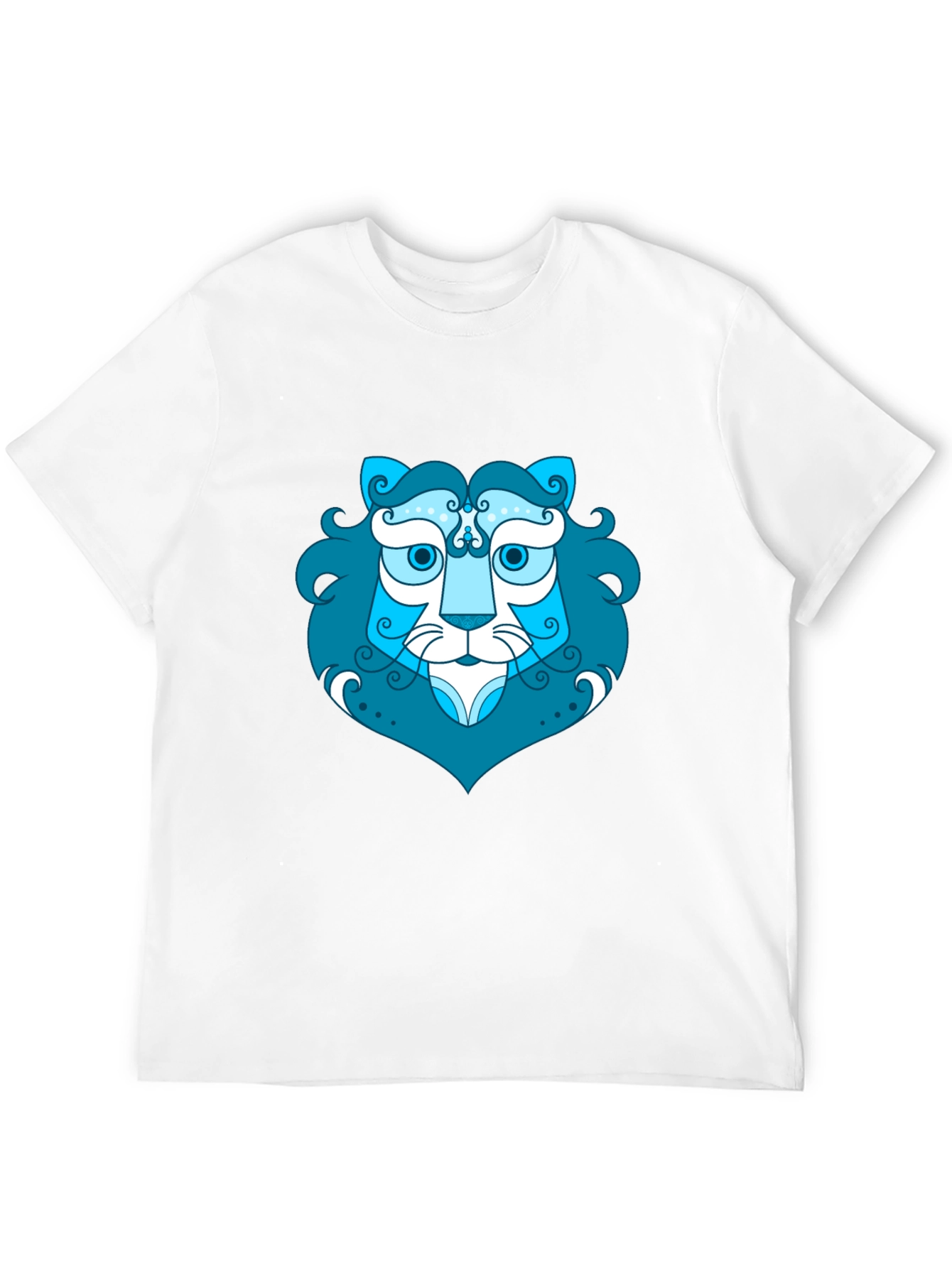 Blue Lion Graphic Tee - Stylish Mens Black T-Shirt