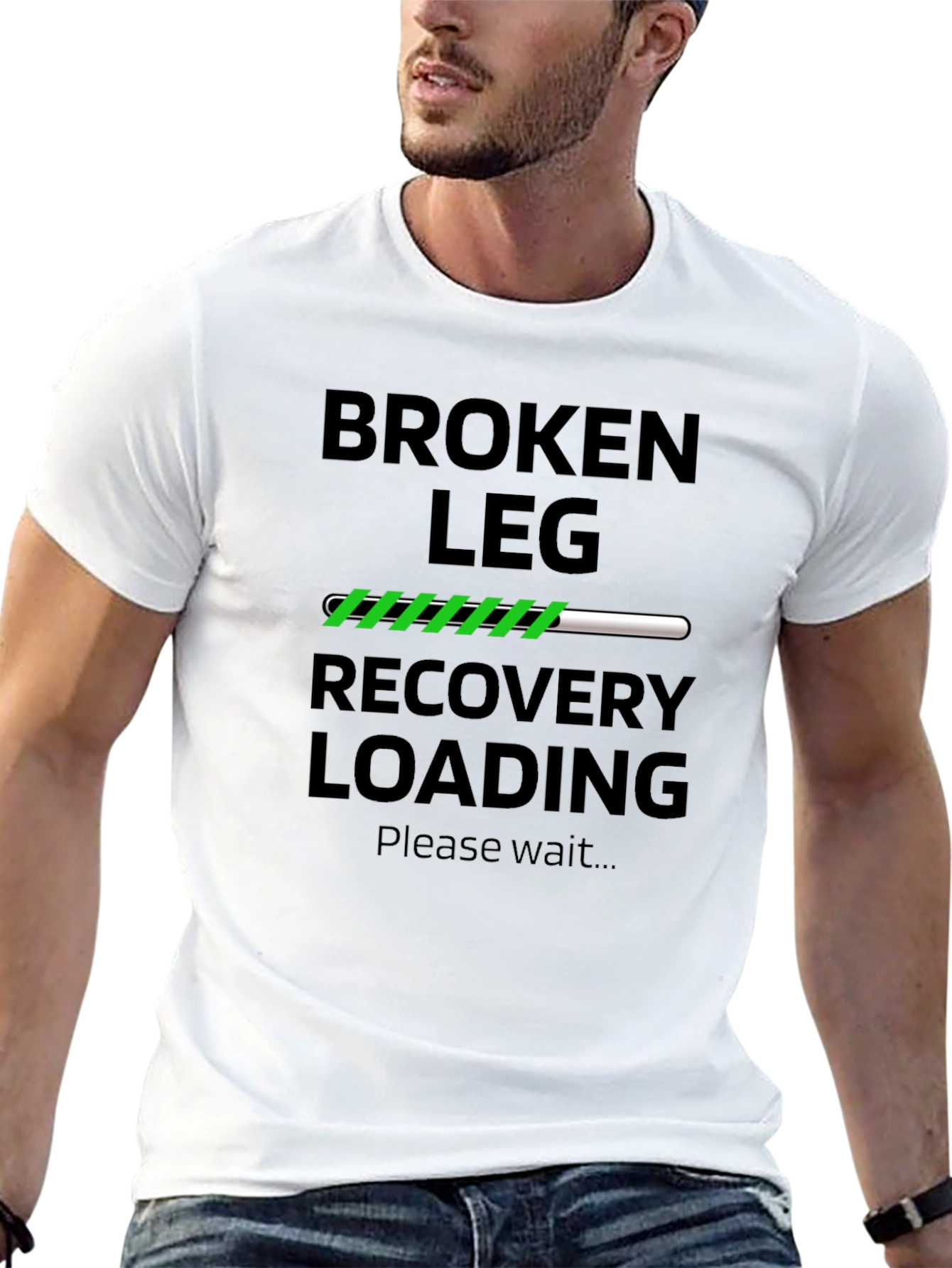Broken Leg Recovery Loading T-Shirt