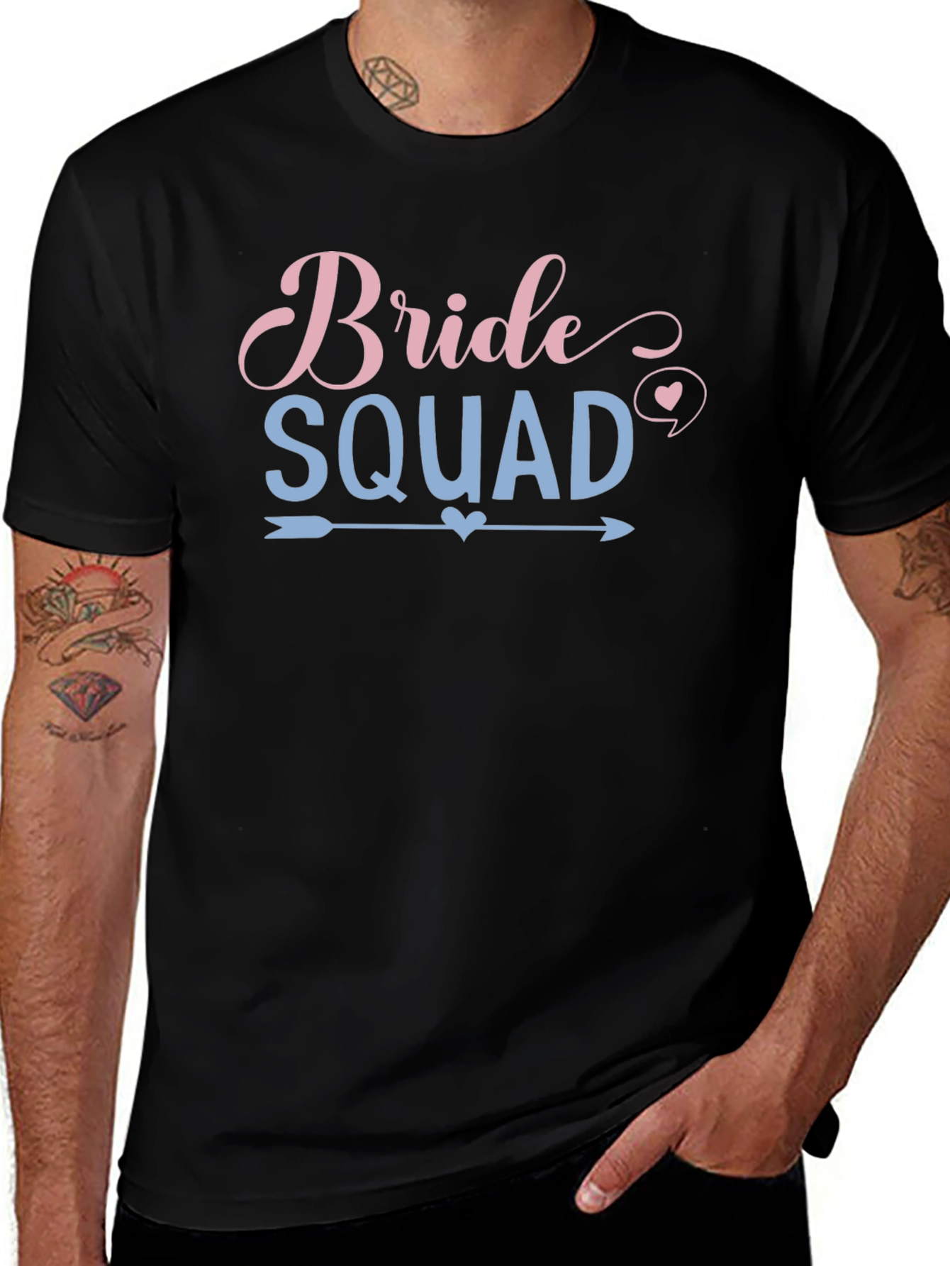 Bride Squad Tee - Black Crew Neck T-Shirt