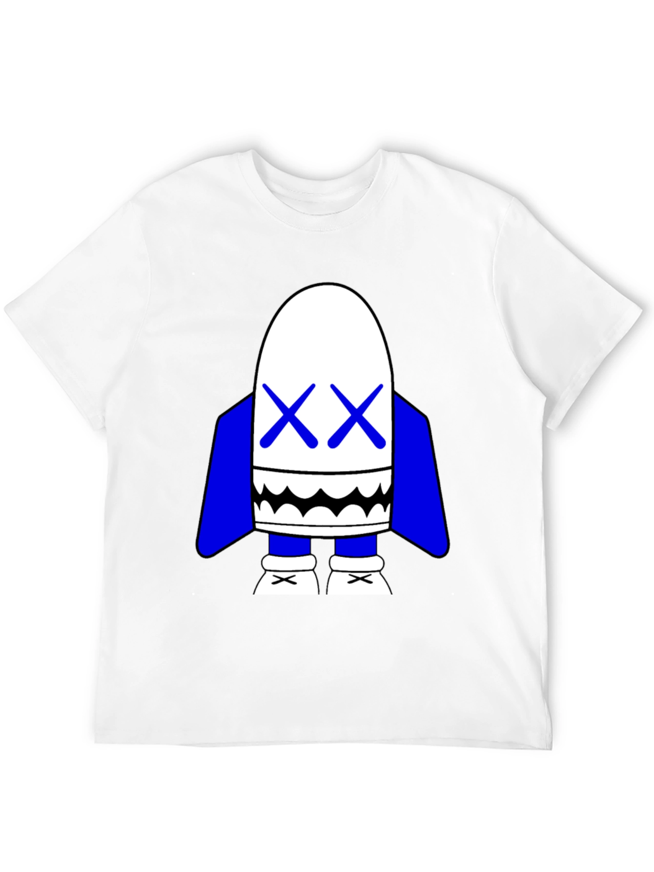 Black T-Shirt with Cartoon Character Graphic