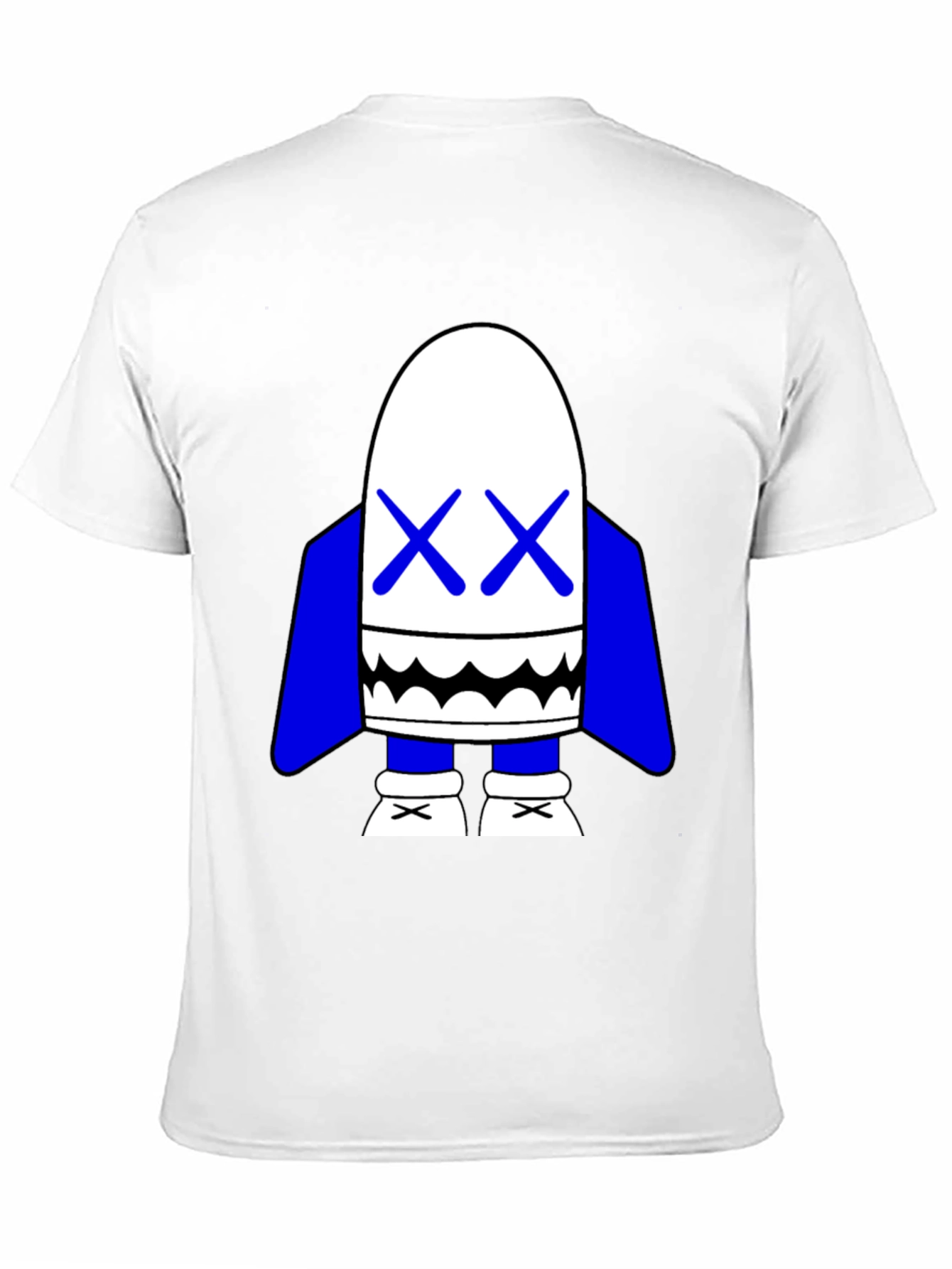 Black T-Shirt with Cartoon Character Graphic