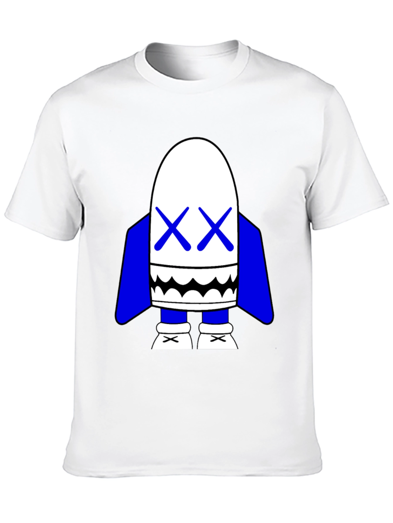 Black T-Shirt with Cartoon Character Graphic