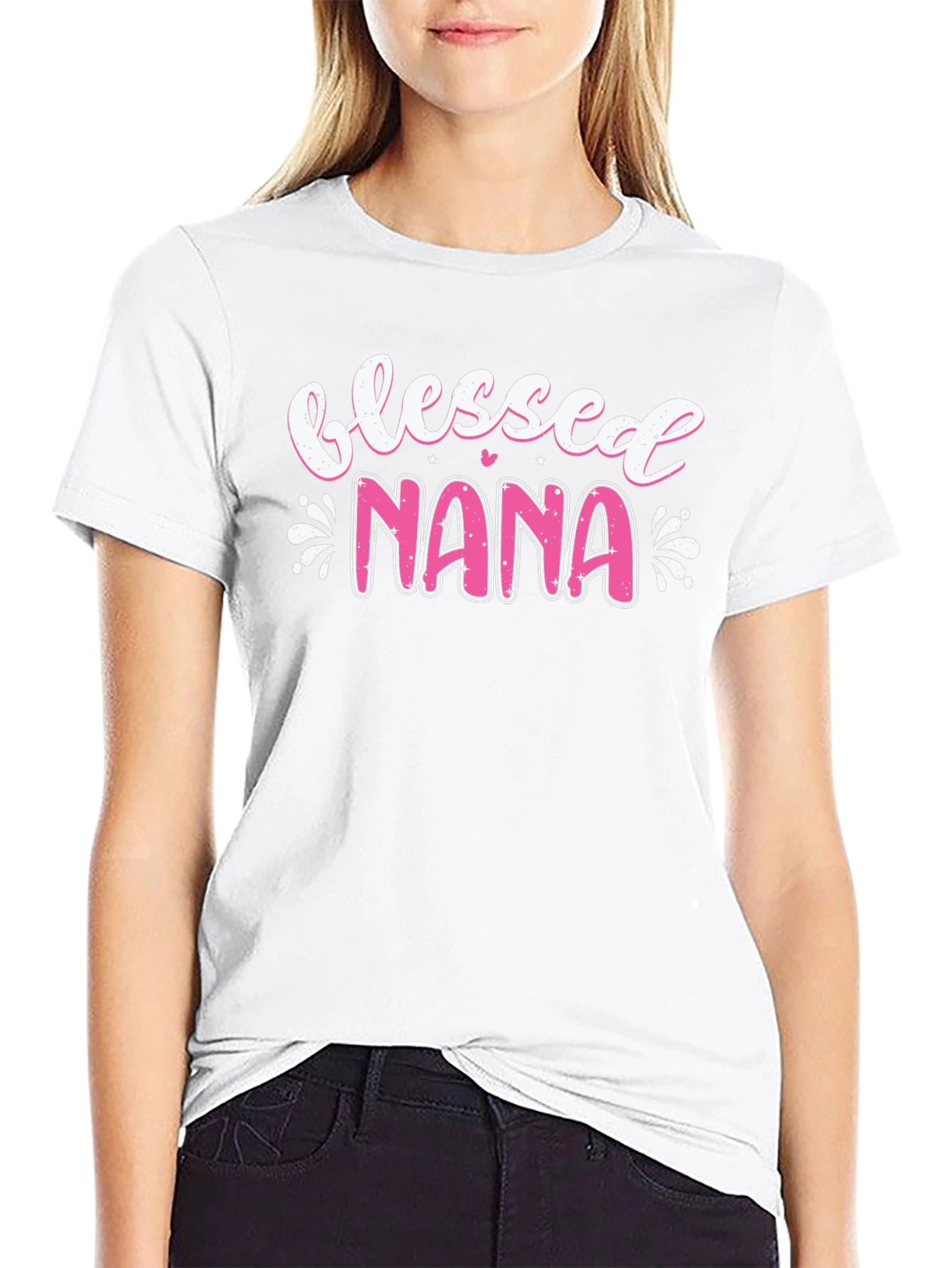 Blessed Nana Graphic T-Shirt - Black