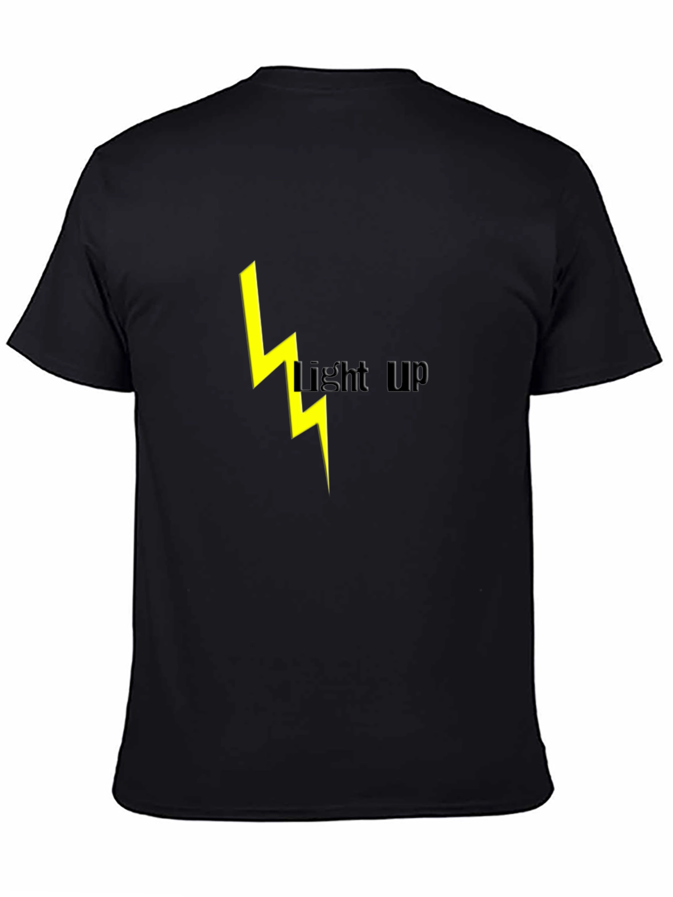 Black Lightning Bolt Light Up Graphic Tee