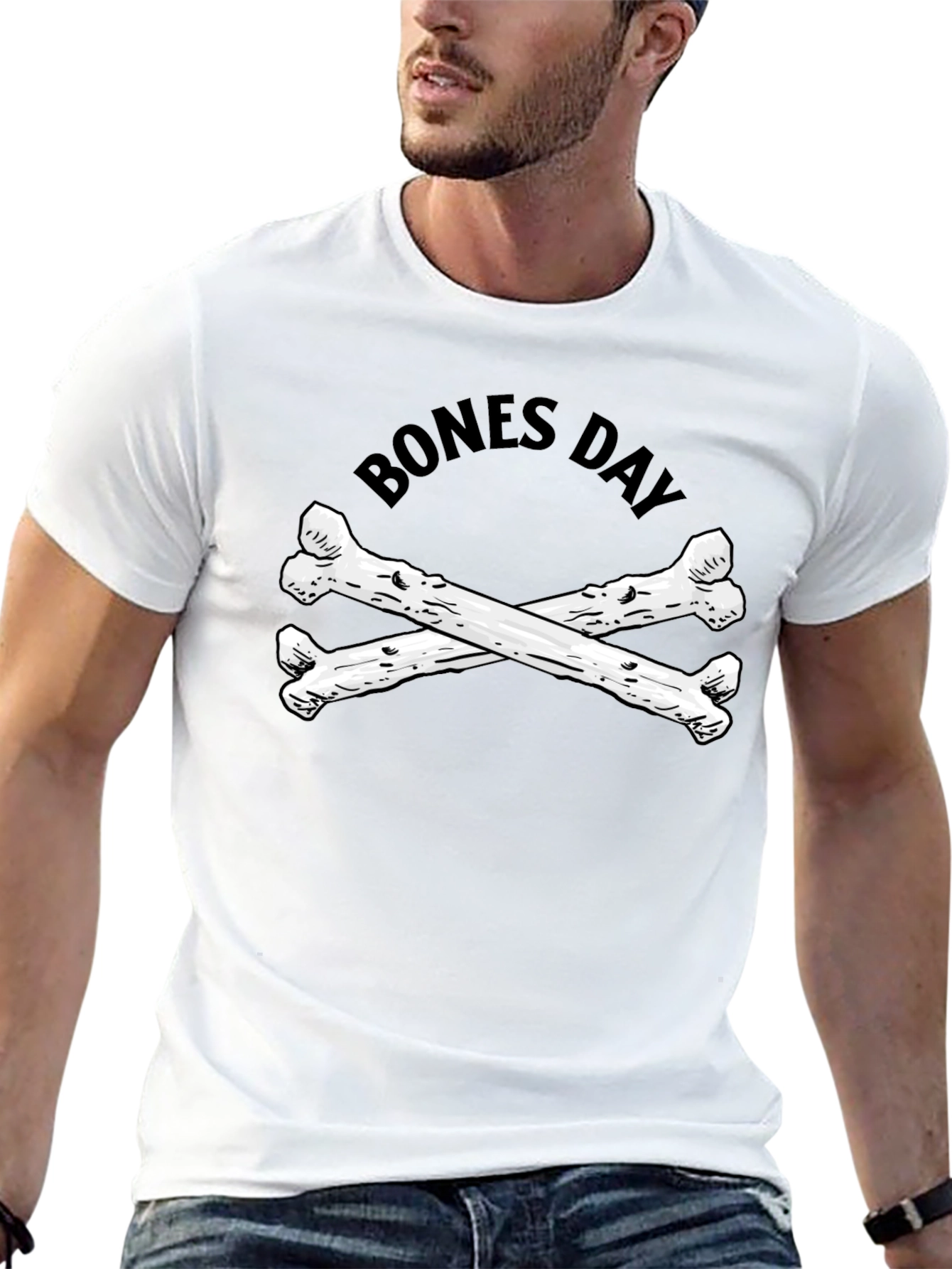 Bones Day Graphic T-Shirt - Unisex Black Tee