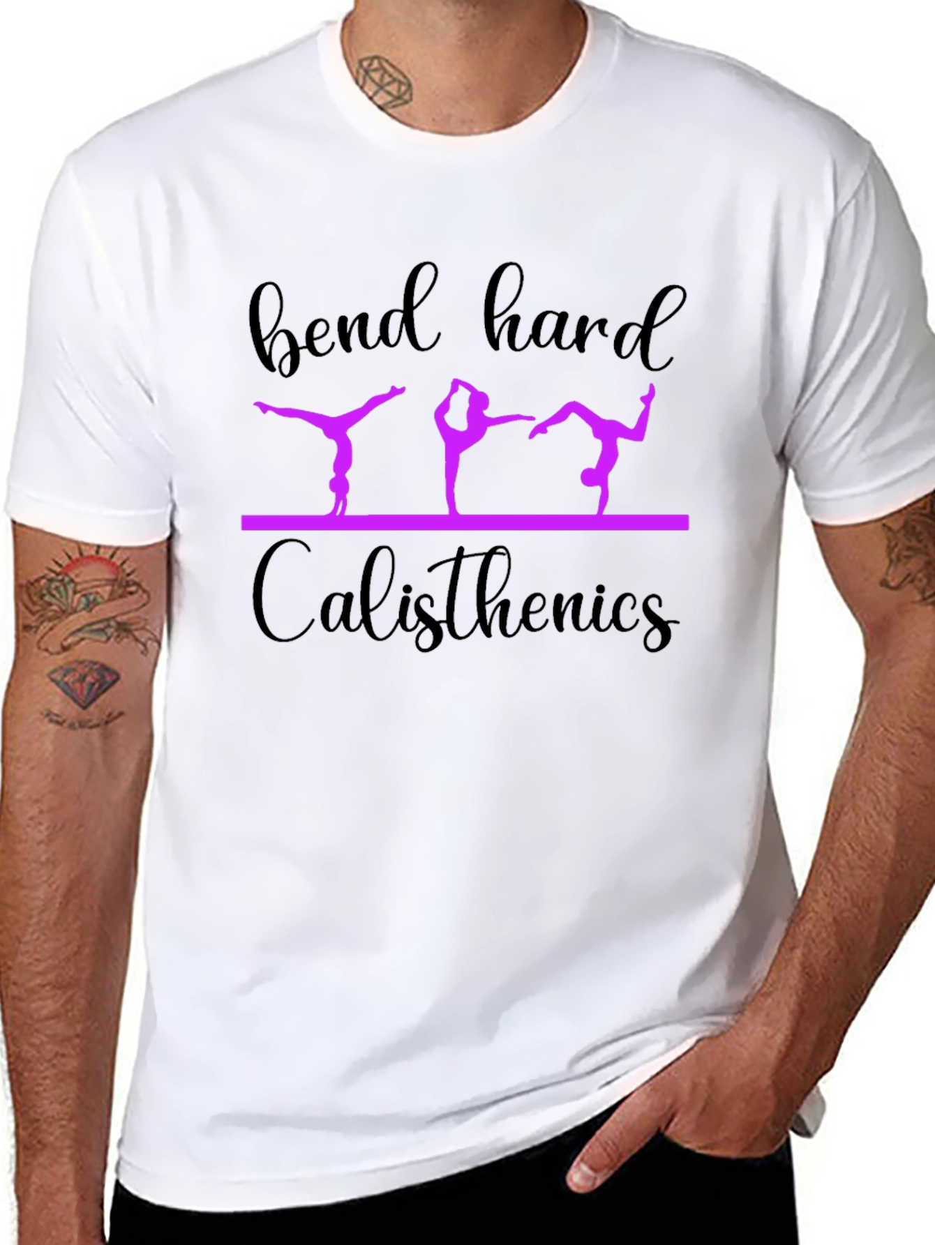 Bend Hard Calisthenics Graphic T-Shirt