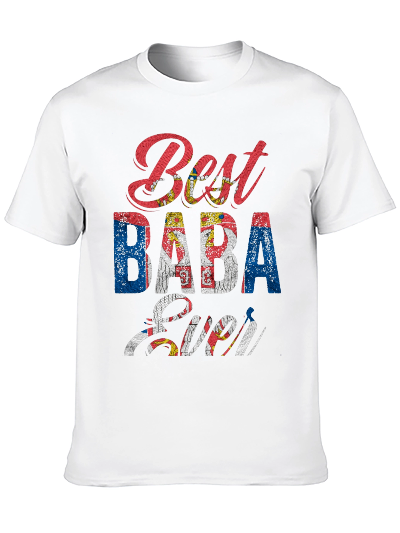 Best Baba Ever Serbian Flag T-Shirt