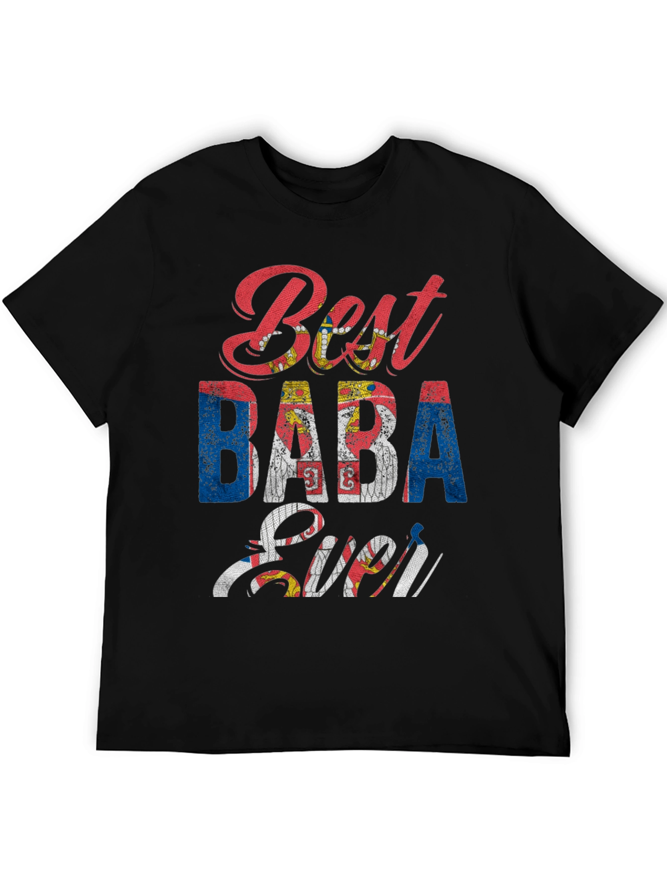 Best Baba Ever Serbian Flag T-Shirt
