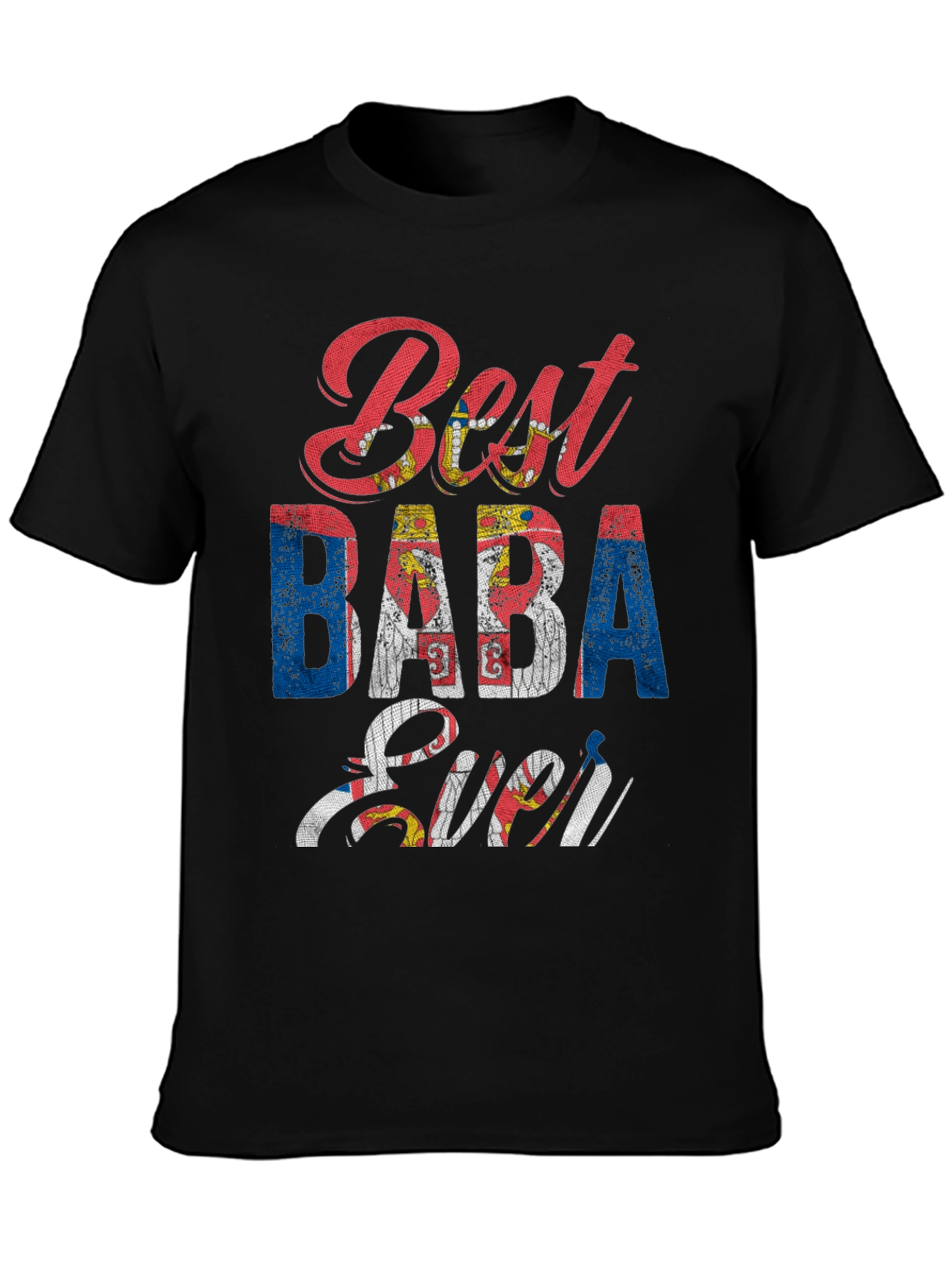 Best Baba Ever Serbian Flag T-Shirt