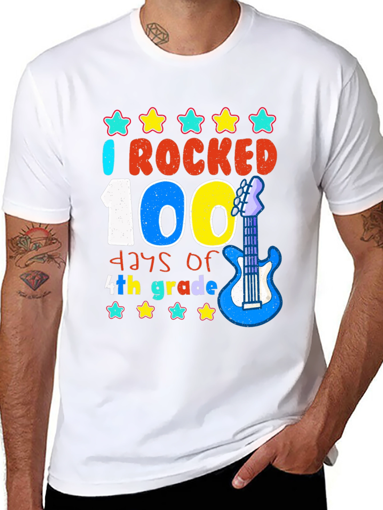100 Days of 4th Grade Rocked T-Shirt