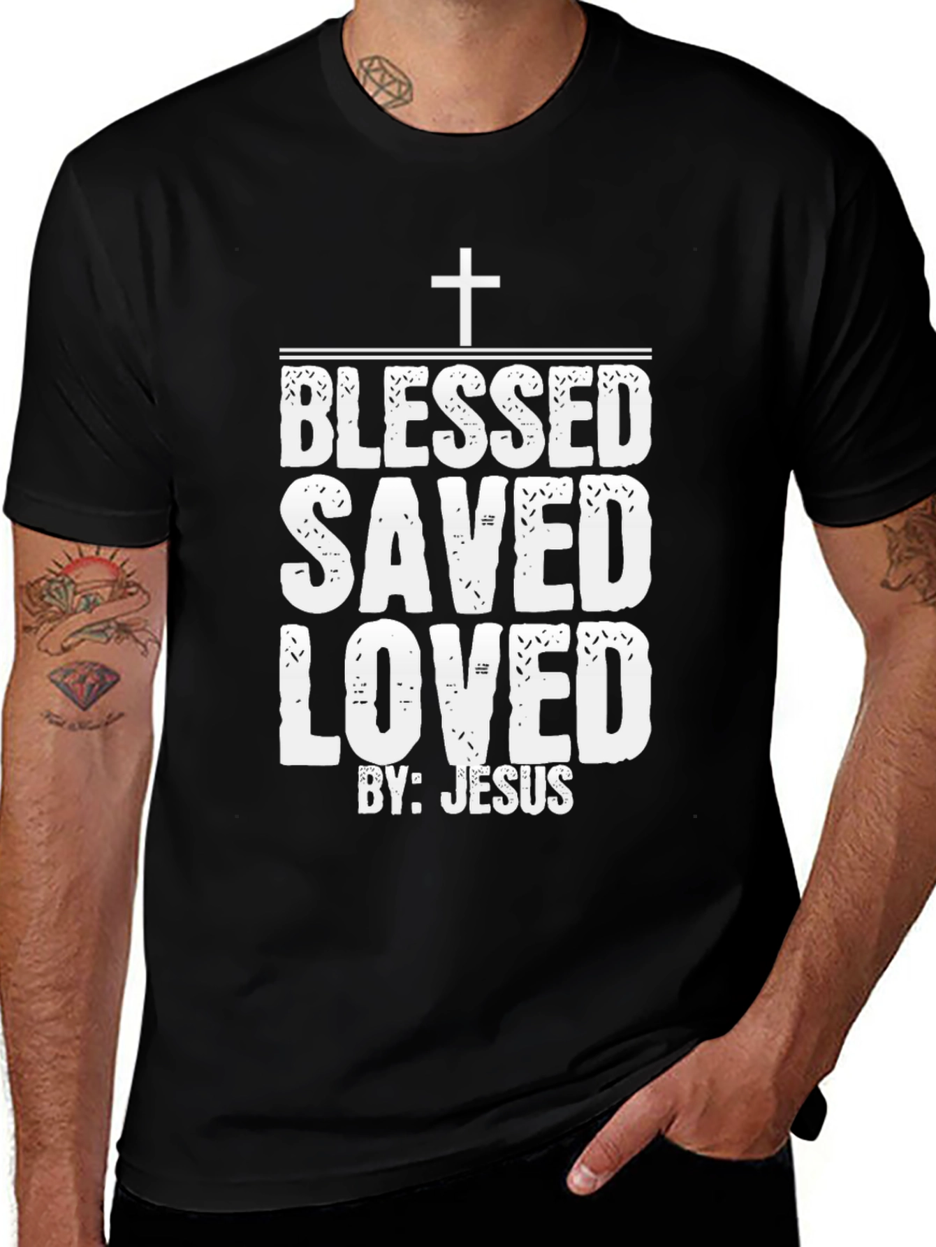 Blessed Saved Loved T-Shirt - Christian Faith Tee