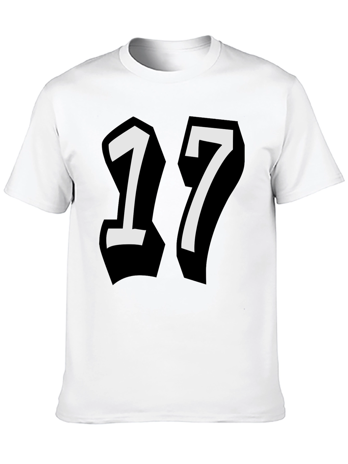 Bold Number 17 Black T-Shirt