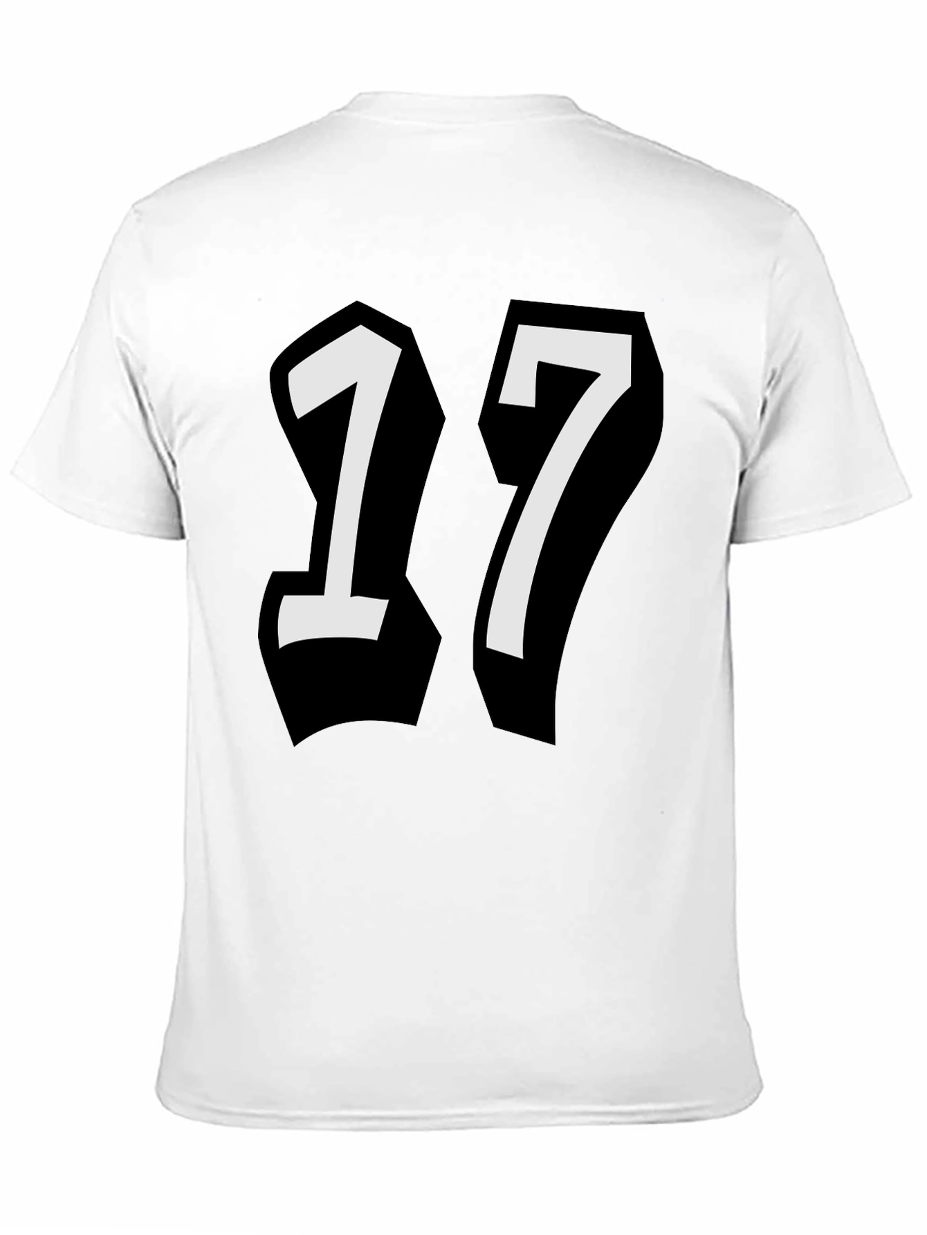 Bold Number 17 Black T-Shirt