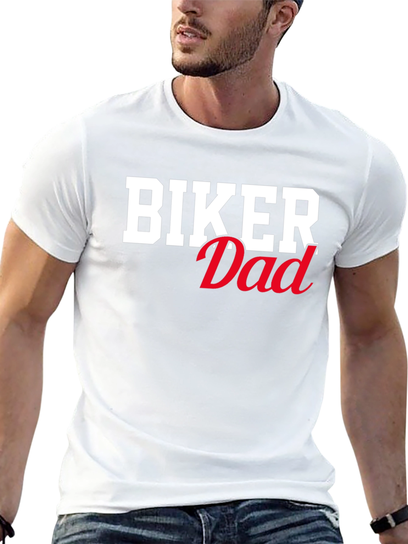 Biker Dad Graphic T-Shirt - Black