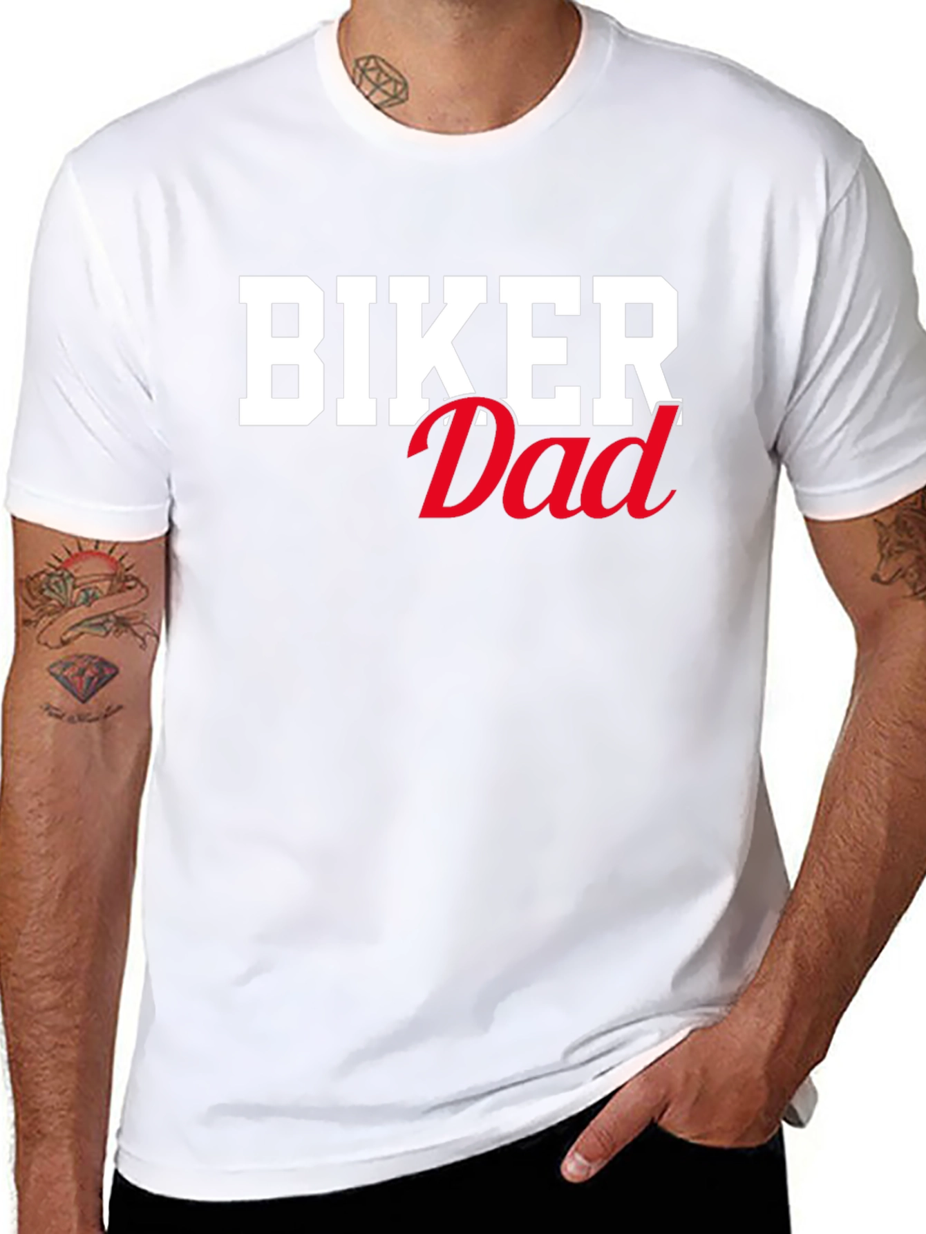 Biker Dad Graphic T-Shirt - Black