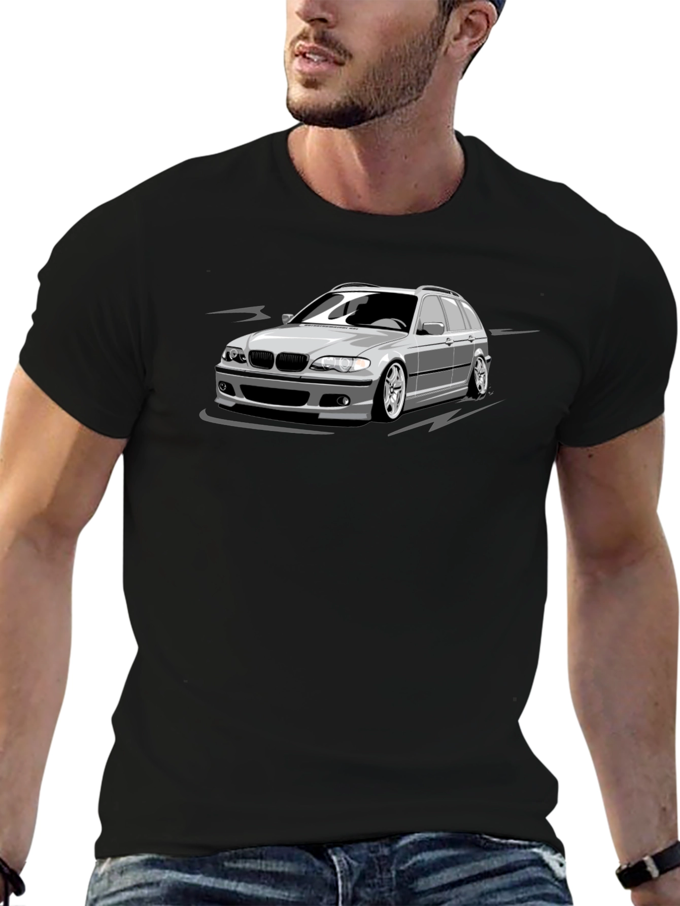 Black Car Graphic T-Shirt