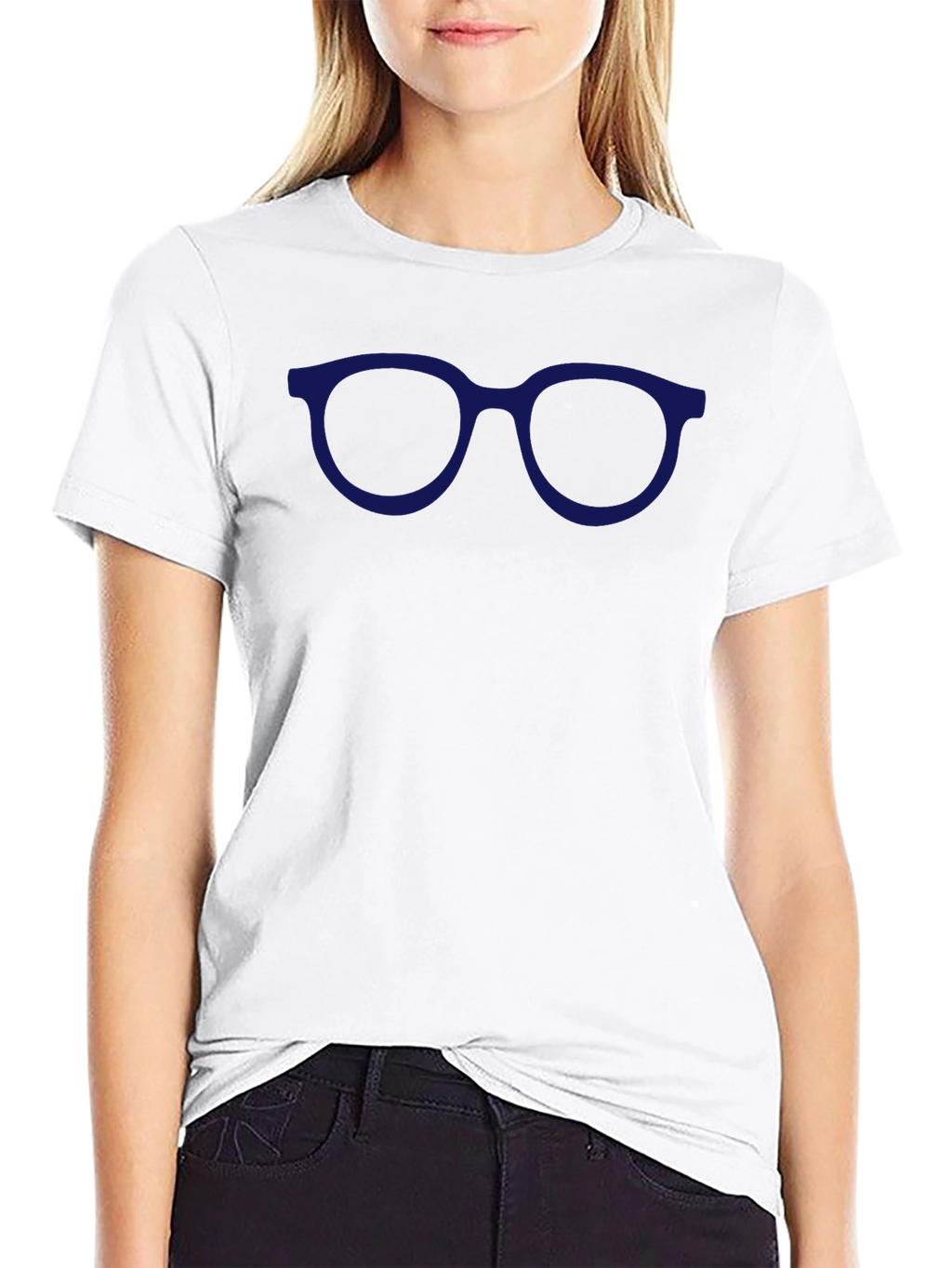 Blue Glasses Graphic Tee - Classic Style