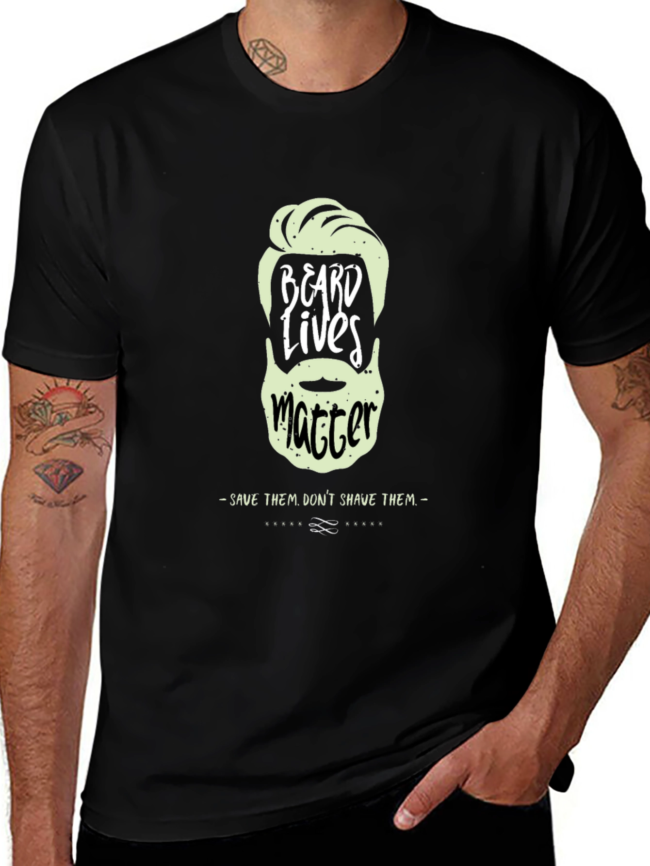 Beard Lives Matter Graphic T-Shirt - Save Them!