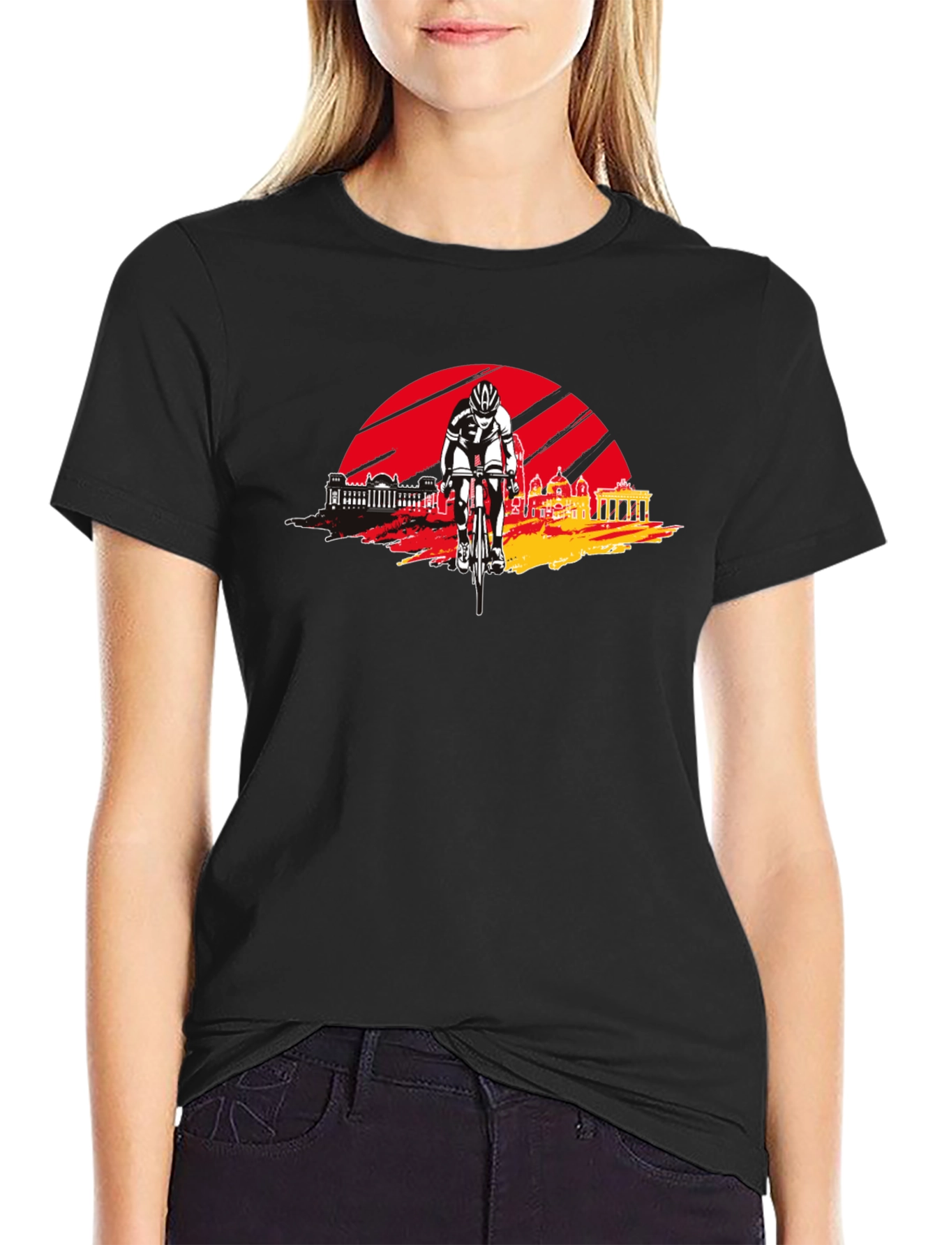 Berlin Cyclist Graphic T-Shirt - Black