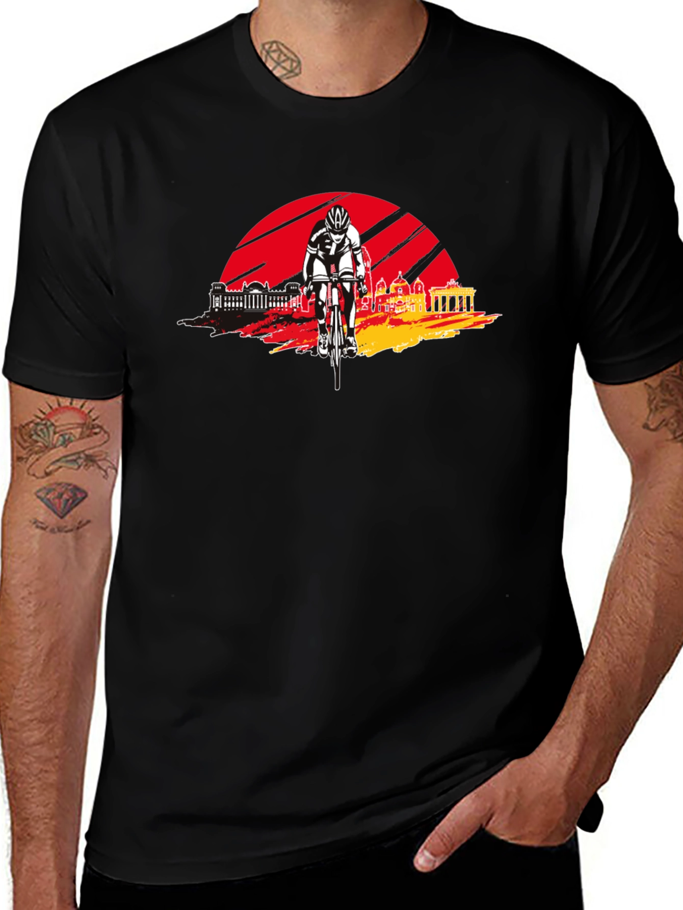 Berlin Cyclist Graphic T-Shirt - Black