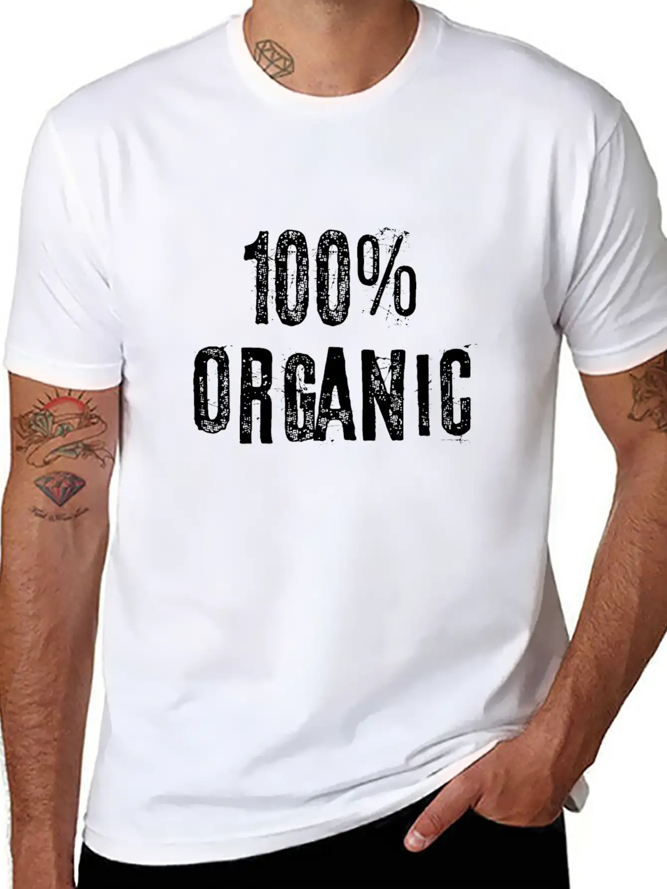 100 Percent Organic Basic Graphic T-Shirt – Daily Comfort In Soft Cotton