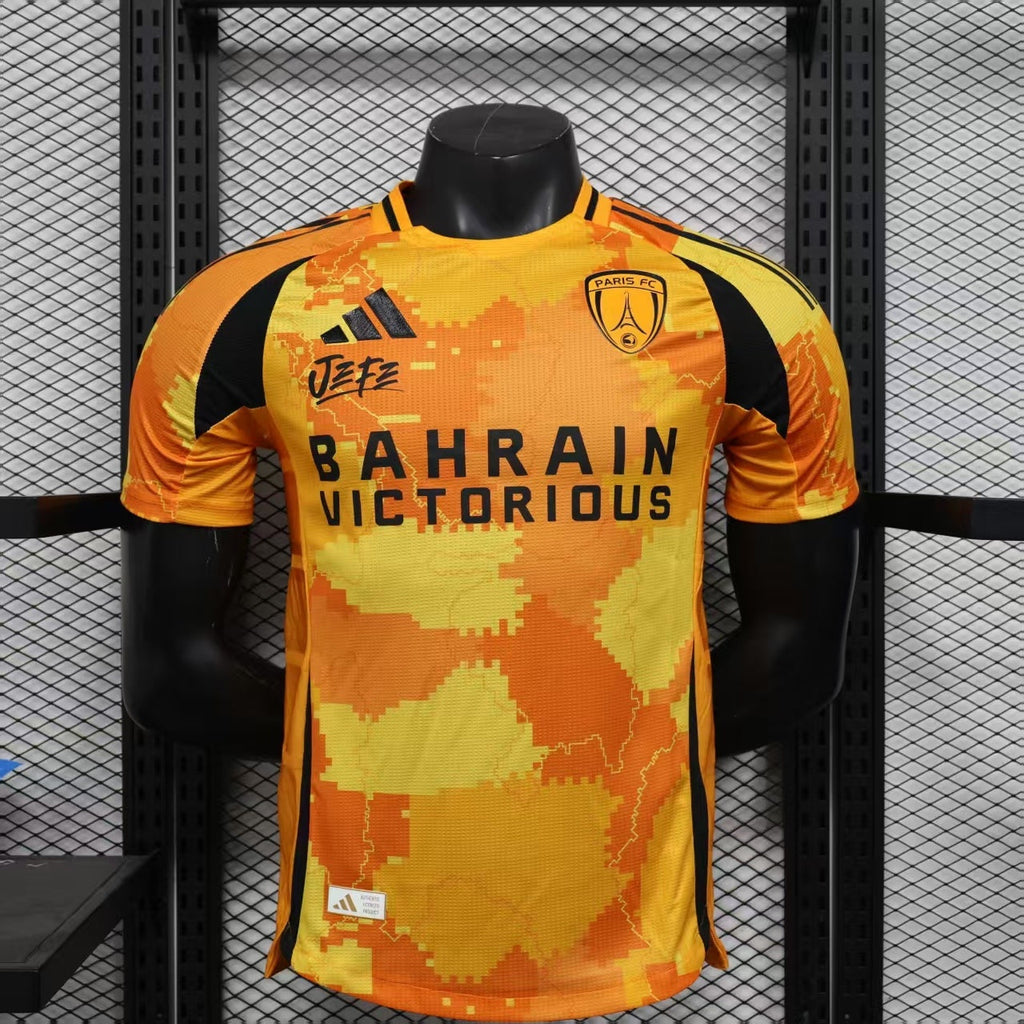2025-26 Paris Saint-Germain Second Away Yellow Player Version Jersey-Men's