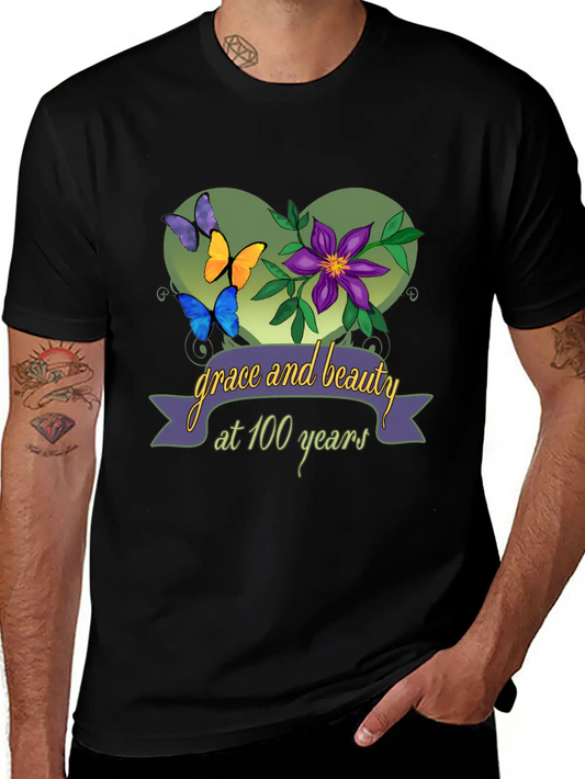100Th Grace And Beauty Happy 100Th Unisex Casual T-Shirt – Clean Design For Daily Comfort