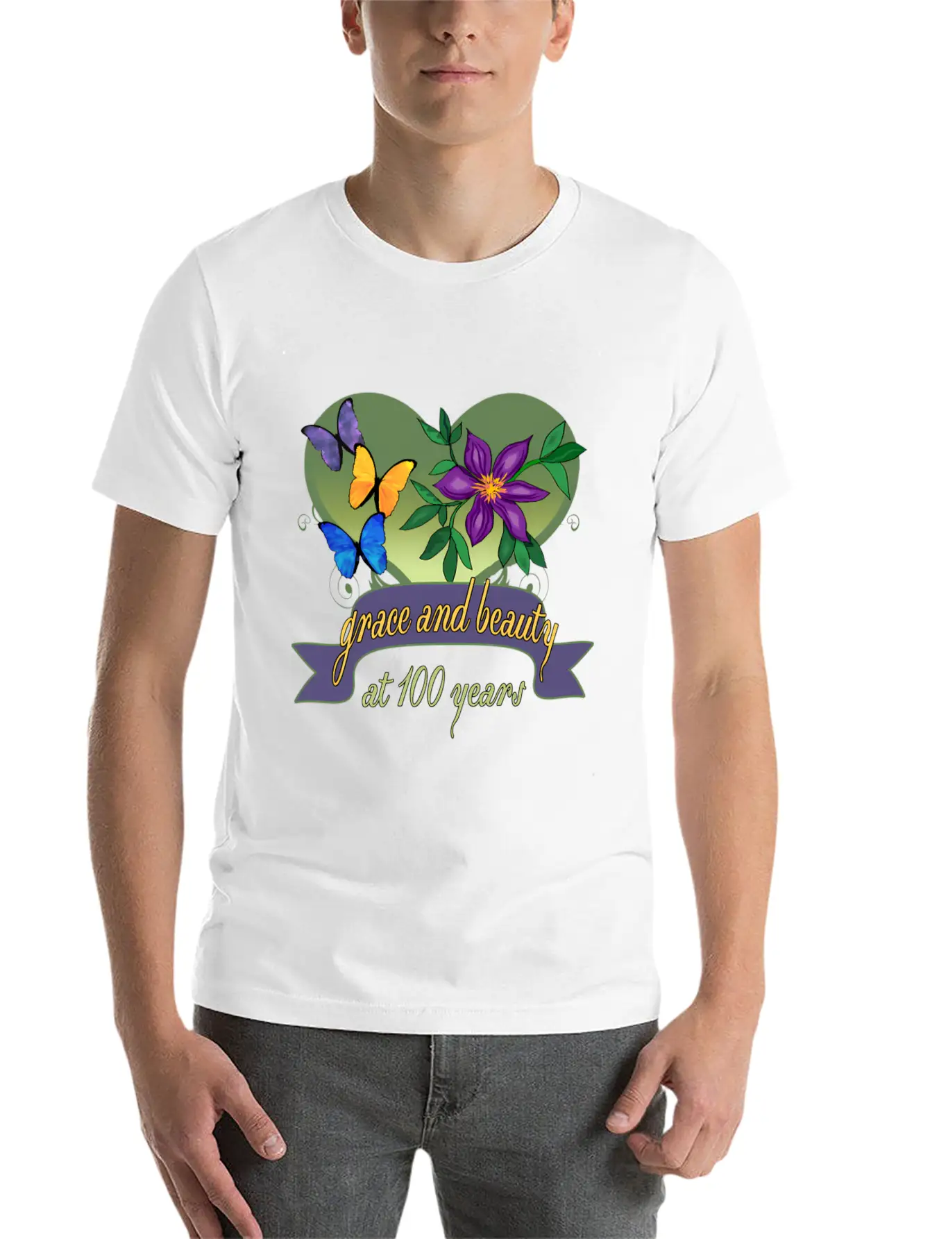 100Th Grace And Beauty Happy 100Th Unisex Casual T-Shirt – Clean Design For Daily Comfort