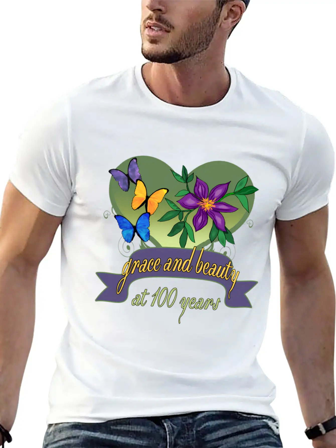 100Th Grace And Beauty Happy 100Th Unisex Casual T-Shirt – Clean Design For Daily Comfort
