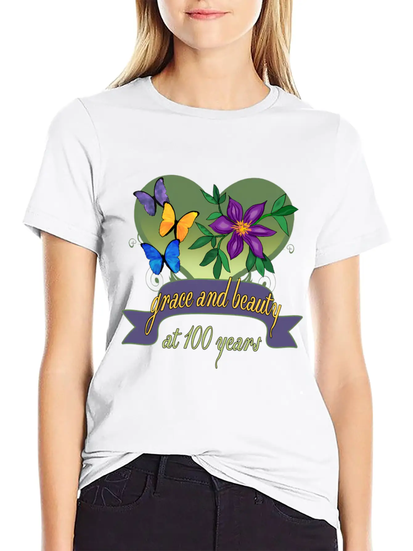 100Th Grace And Beauty Happy 100Th Unisex Casual T-Shirt – Clean Design For Daily Comfort