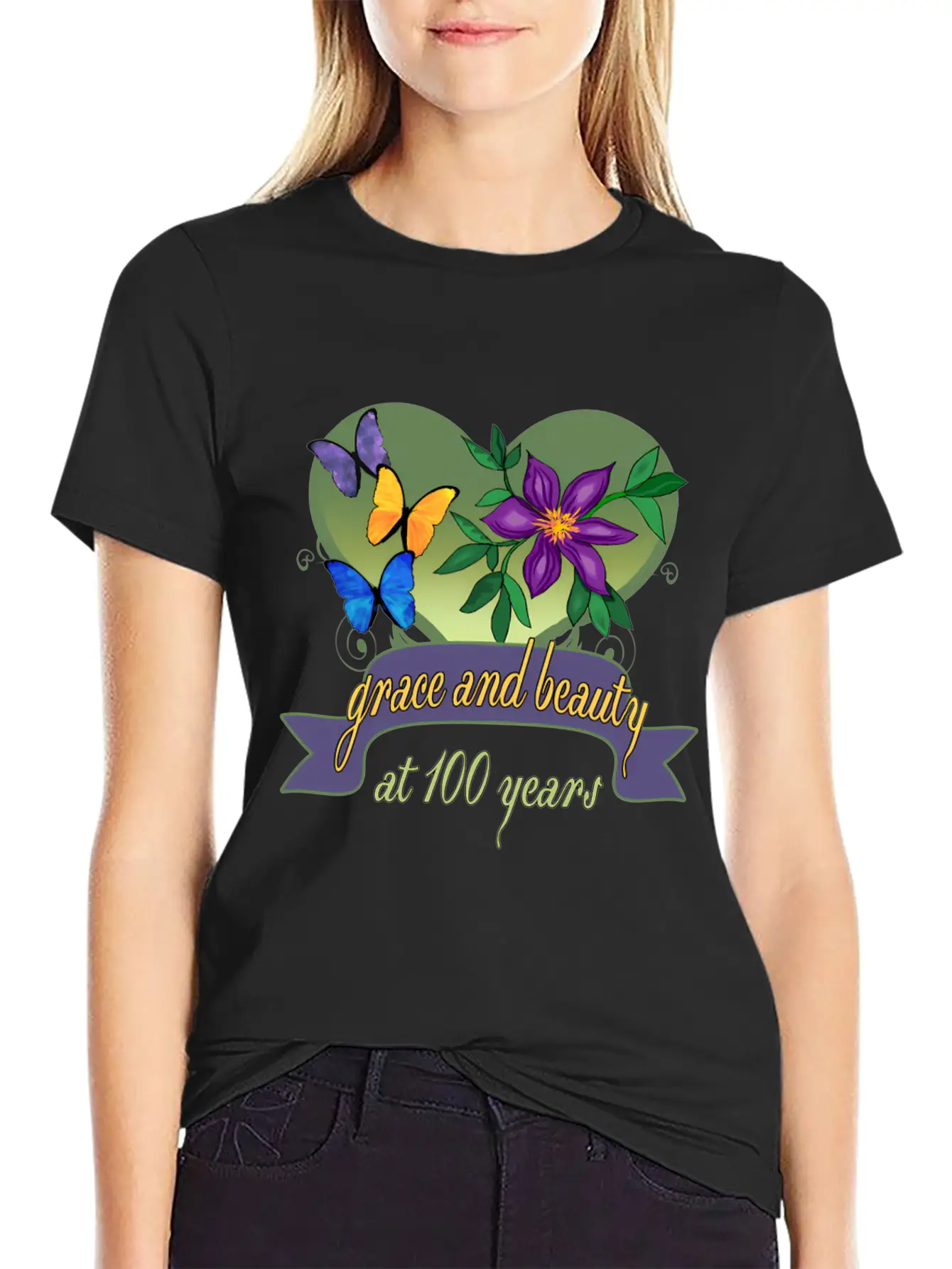 100Th Grace And Beauty Happy 100Th Unisex Casual T-Shirt – Clean Design For Daily Comfort
