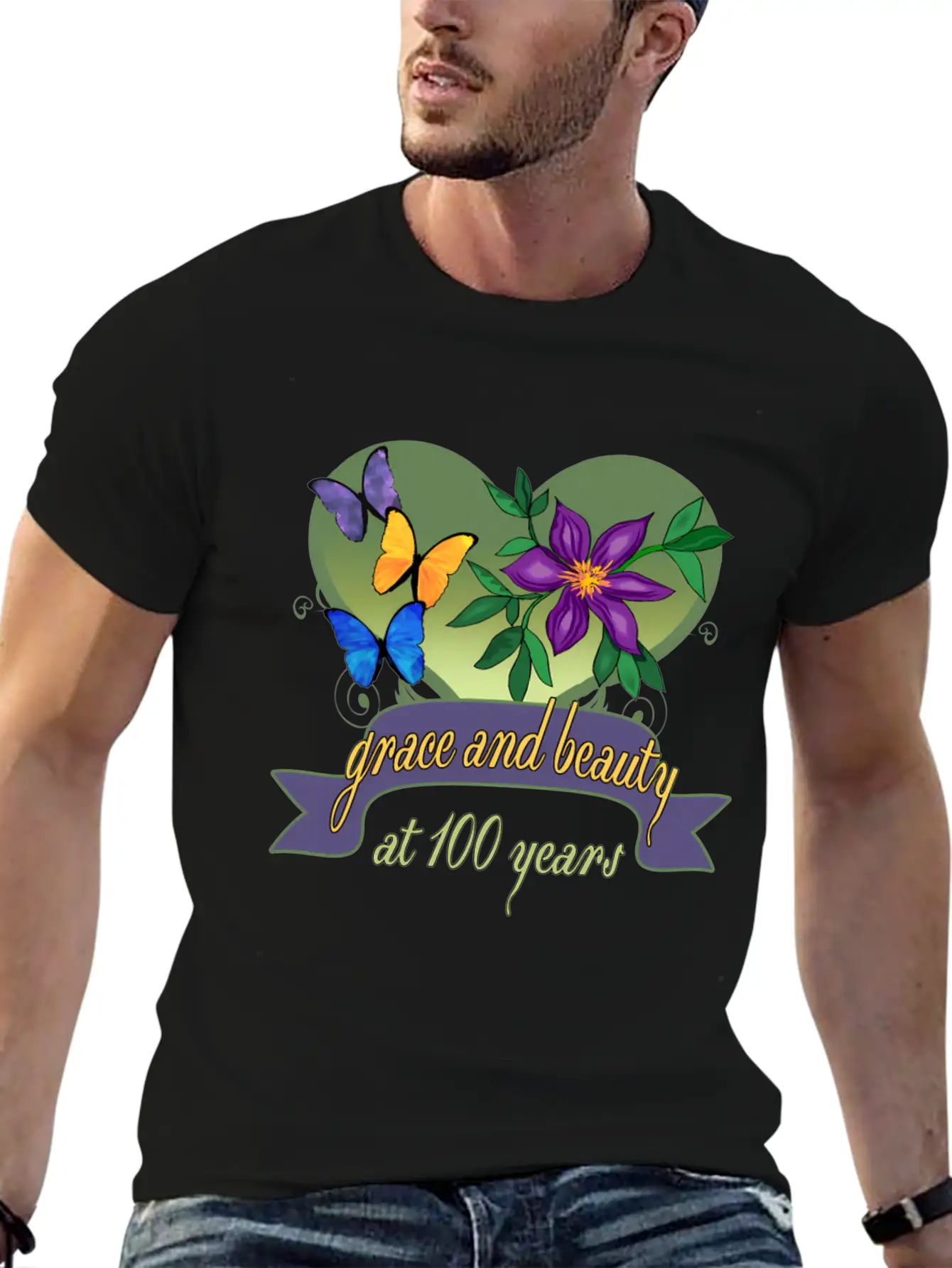 100Th Grace And Beauty Happy 100Th Unisex Casual T-Shirt – Clean Design For Daily Comfort