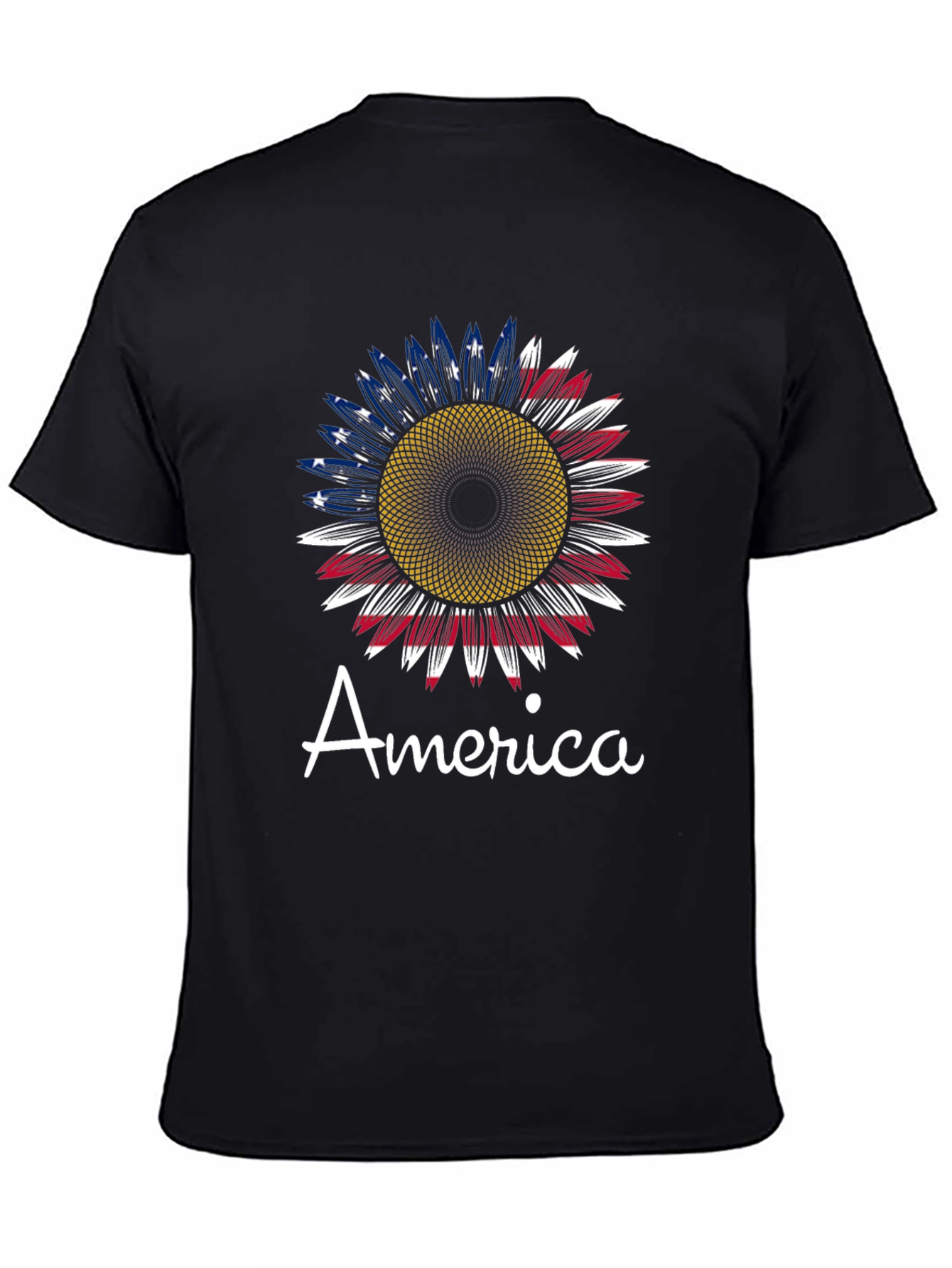 American Flag Sunflower Graphic Tee