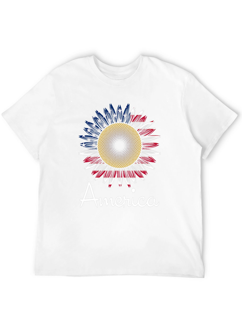 American Flag Sunflower Graphic Tee