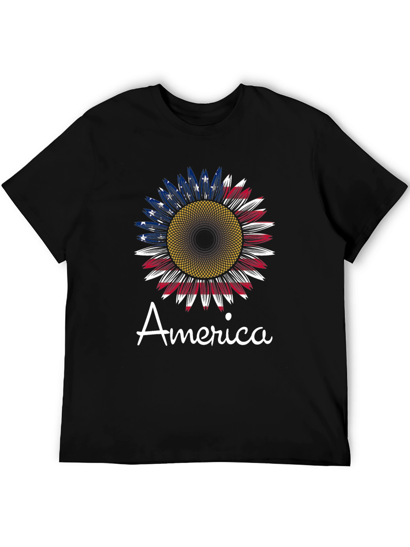 American Flag Sunflower Graphic Tee