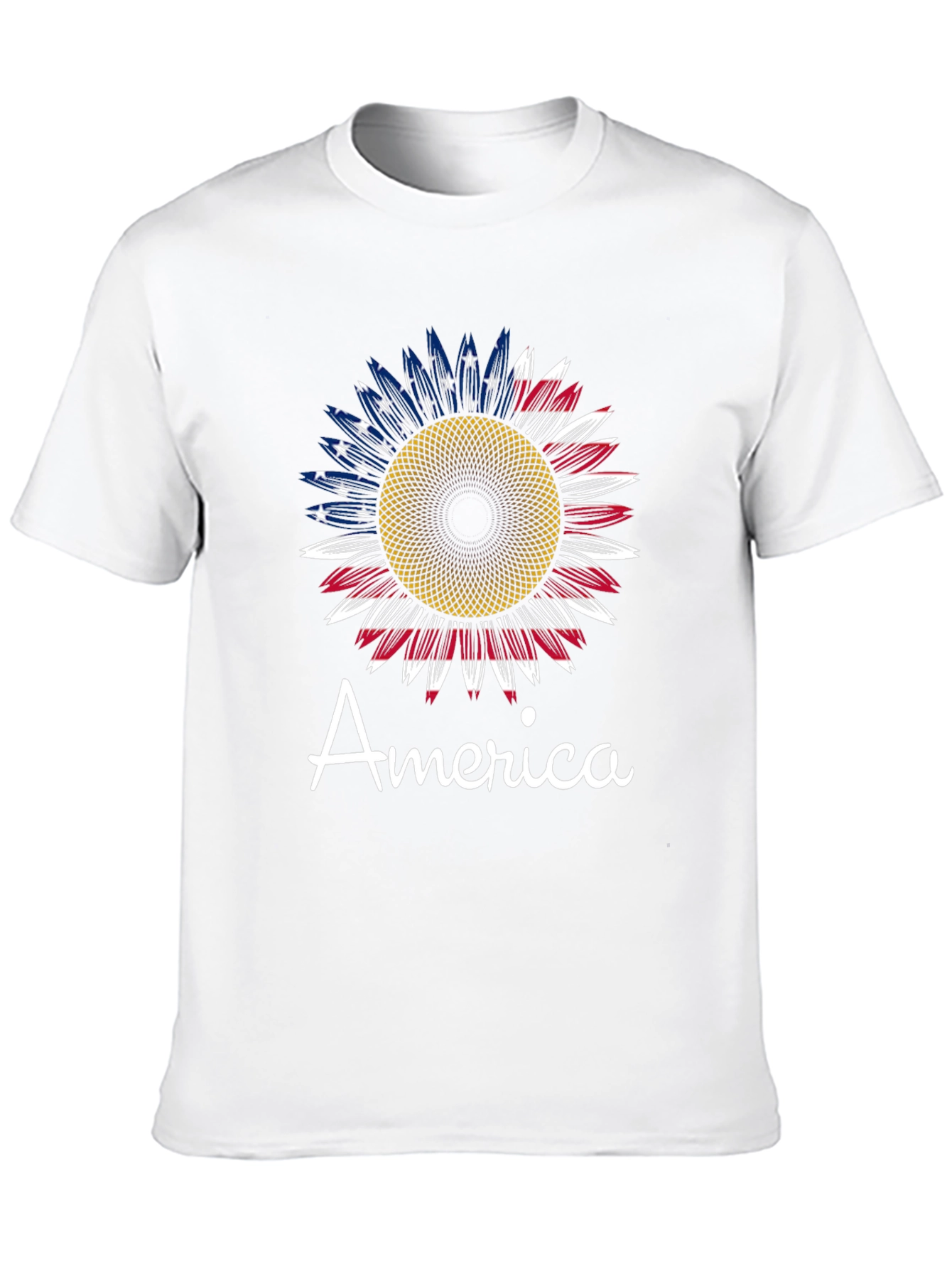 American Flag Sunflower Graphic Tee
