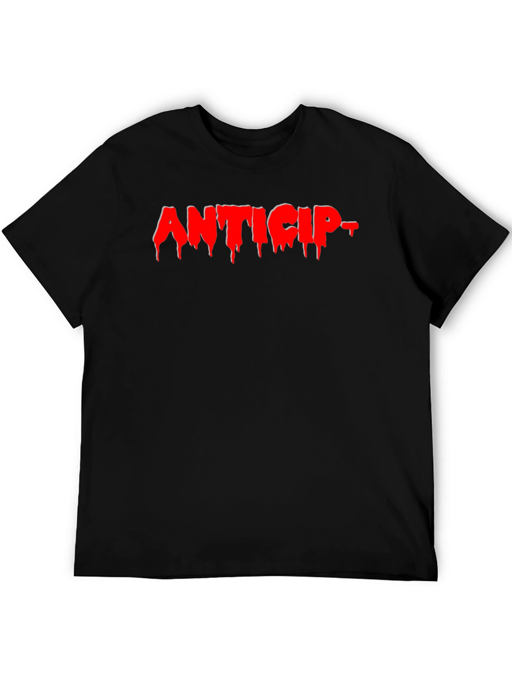 Anticip T-Shirt - Graphic Print Black Tee