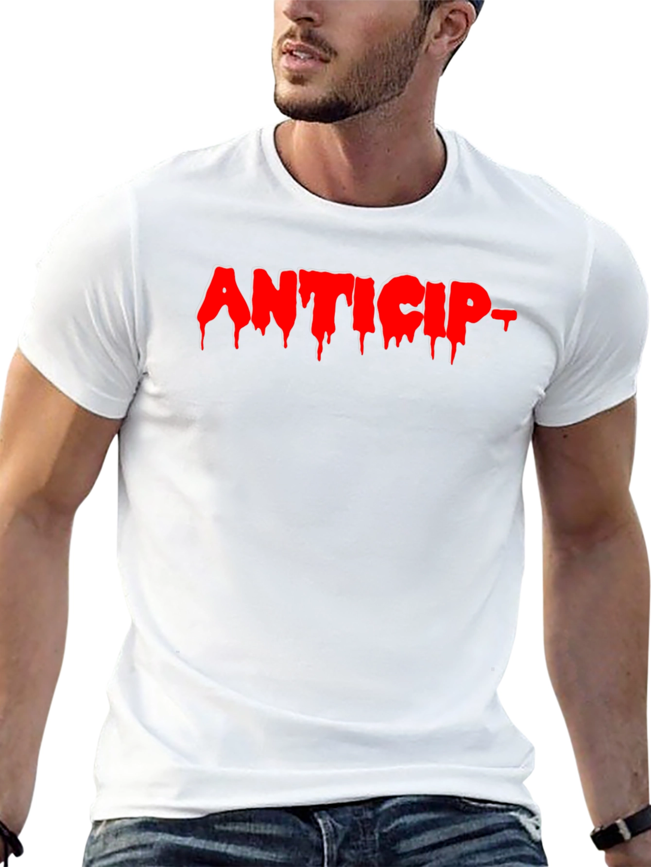 Anticip T-Shirt - Graphic Print Black Tee