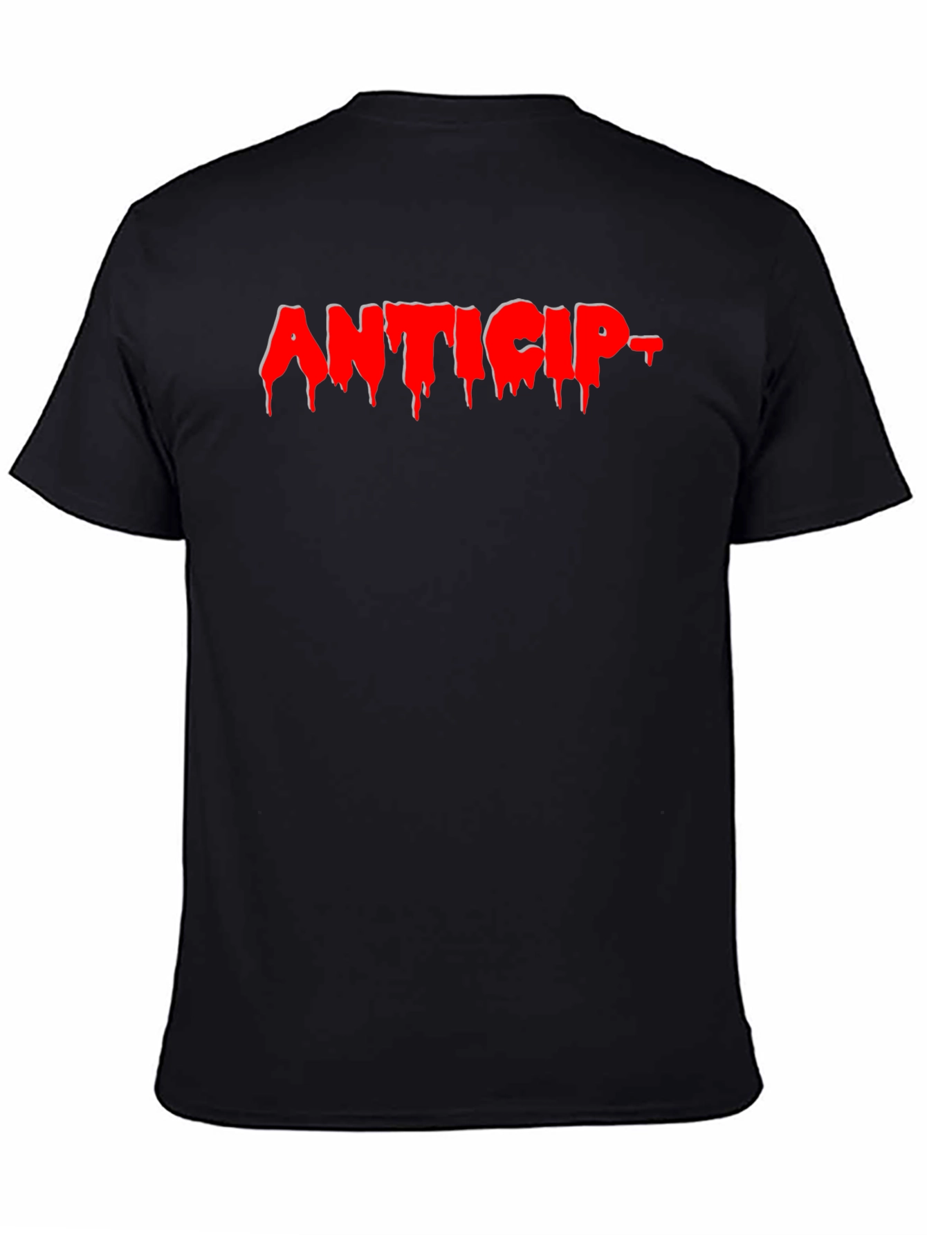 Anticip T-Shirt - Graphic Print Black Tee