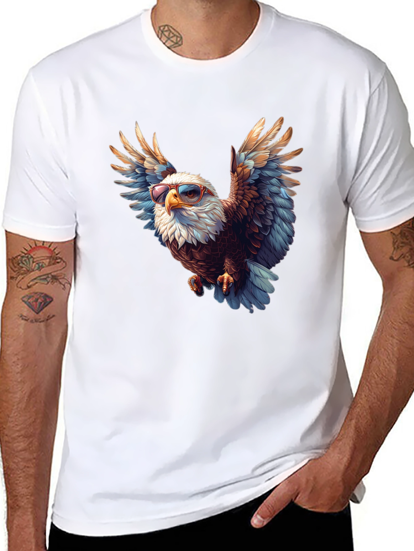 Bald Eagle Sunglasses Graphic Tee